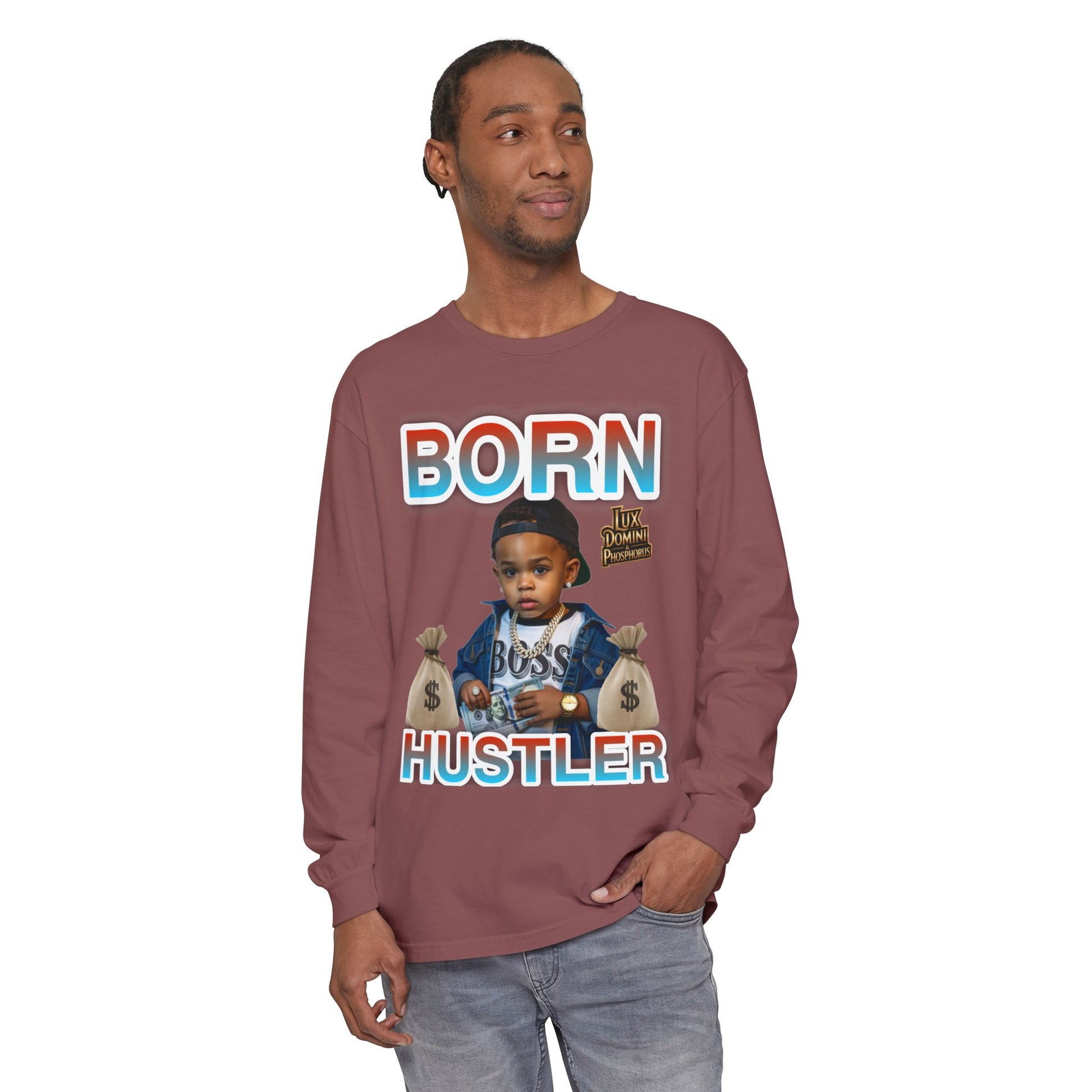 Long Sleeve T-Shirt Born Hustler Apparel