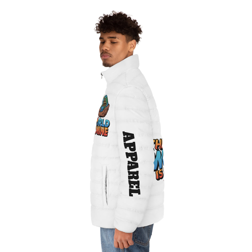 White Puffer Jacket - The World Is Mine LD&P Apparel Design