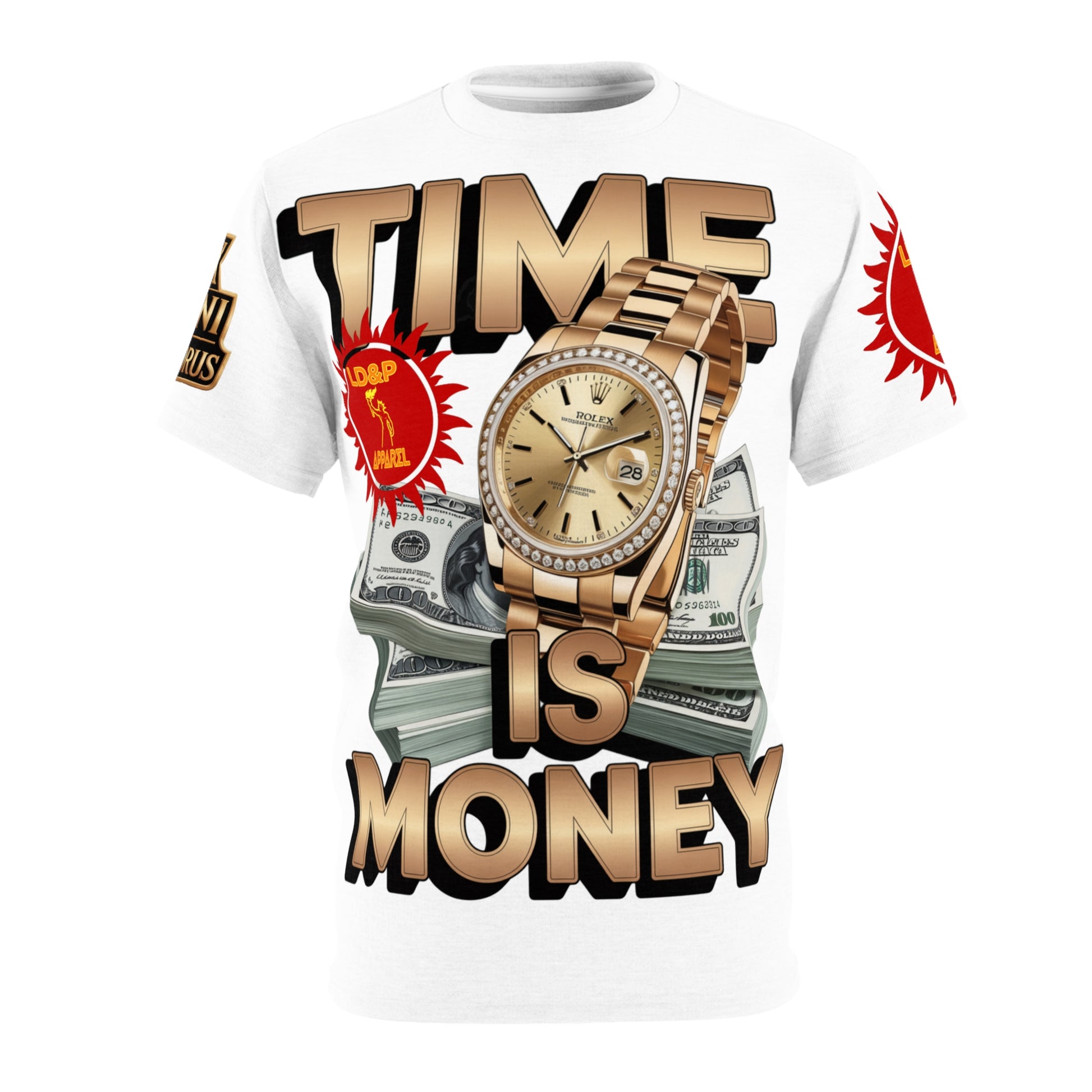 Time Is Money Unisex Tee - LD&P Apparel Design white