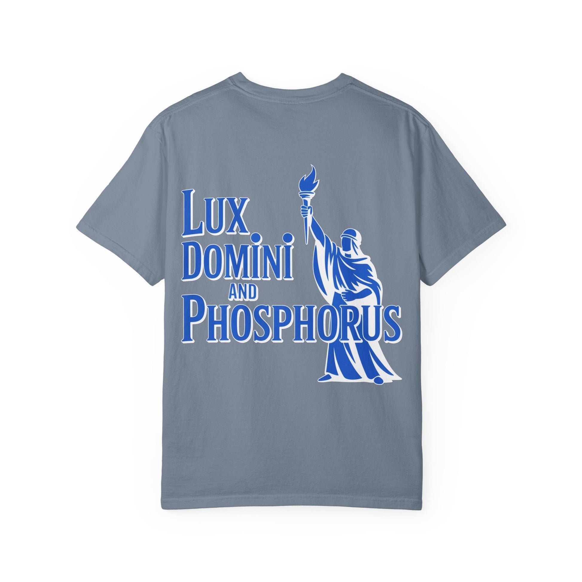 Unisex T-shirt Lux Domini and Phosphorus Zodiac Wheel Design