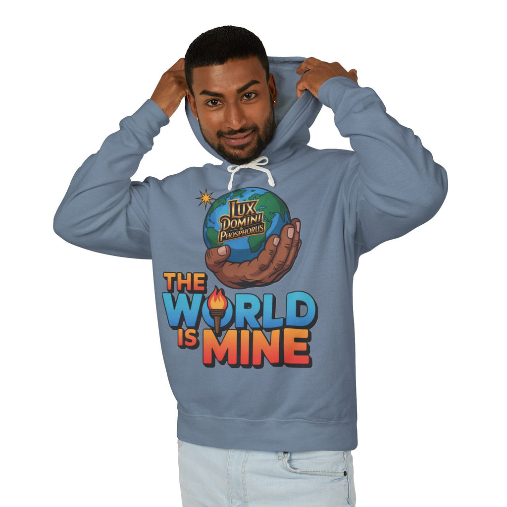 The World Is Mine Hooded Sweatshirt, Unisex Lightweight Pullover, King of the Jungle Sweatshirt, Animal Lover Gift, Cool Casual Wear