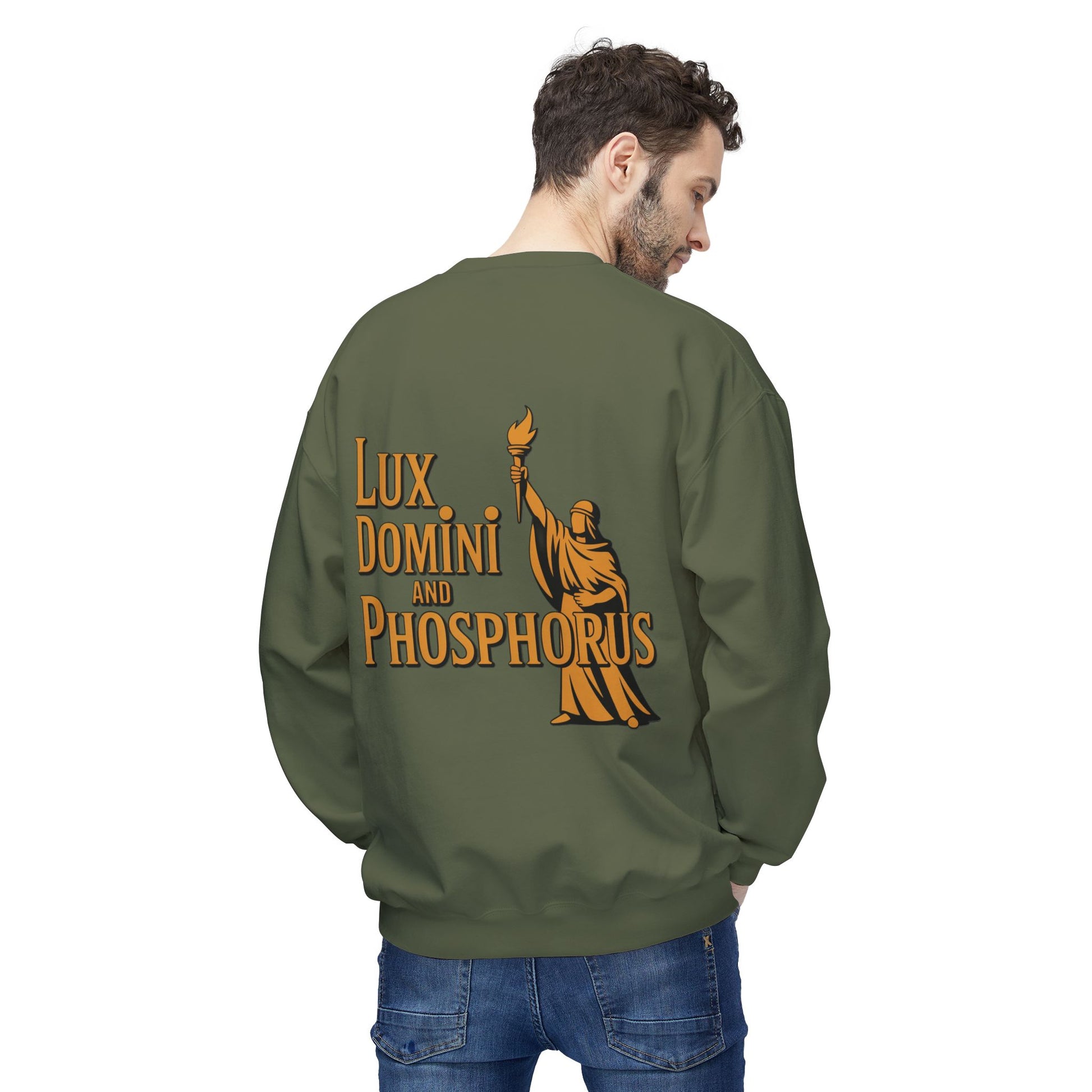 "Lux Domini and Phosphorus" crew-neck sweatshirt