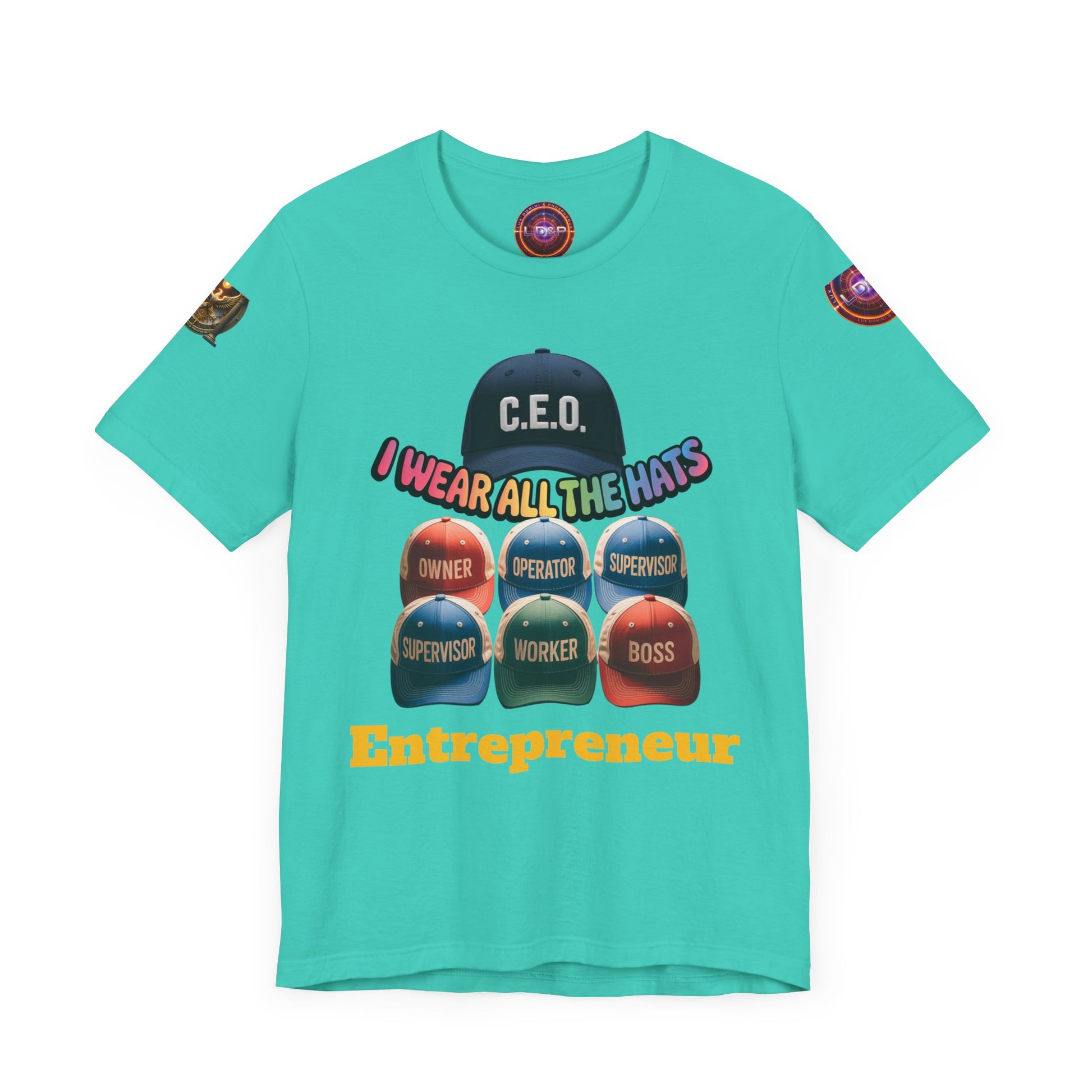 Entrepreneur Hat Unisex Tee - I Wear All The Hats Design