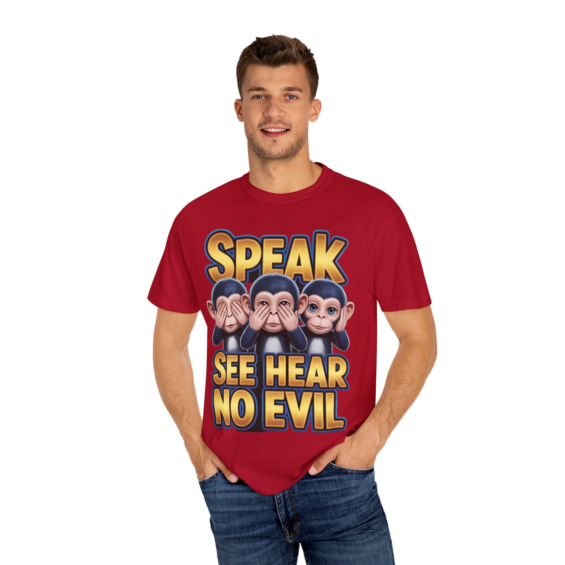 Graphic T-Shirt Speak See Hear No Evil design #2