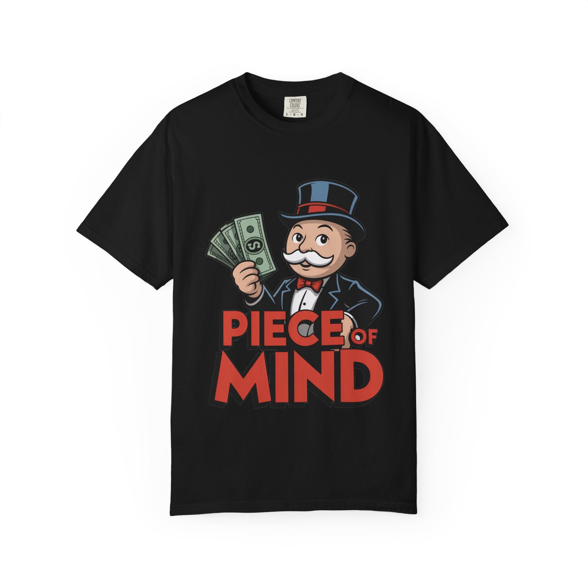 Garment-Dyed T-shirt Money Piece of Mind Design