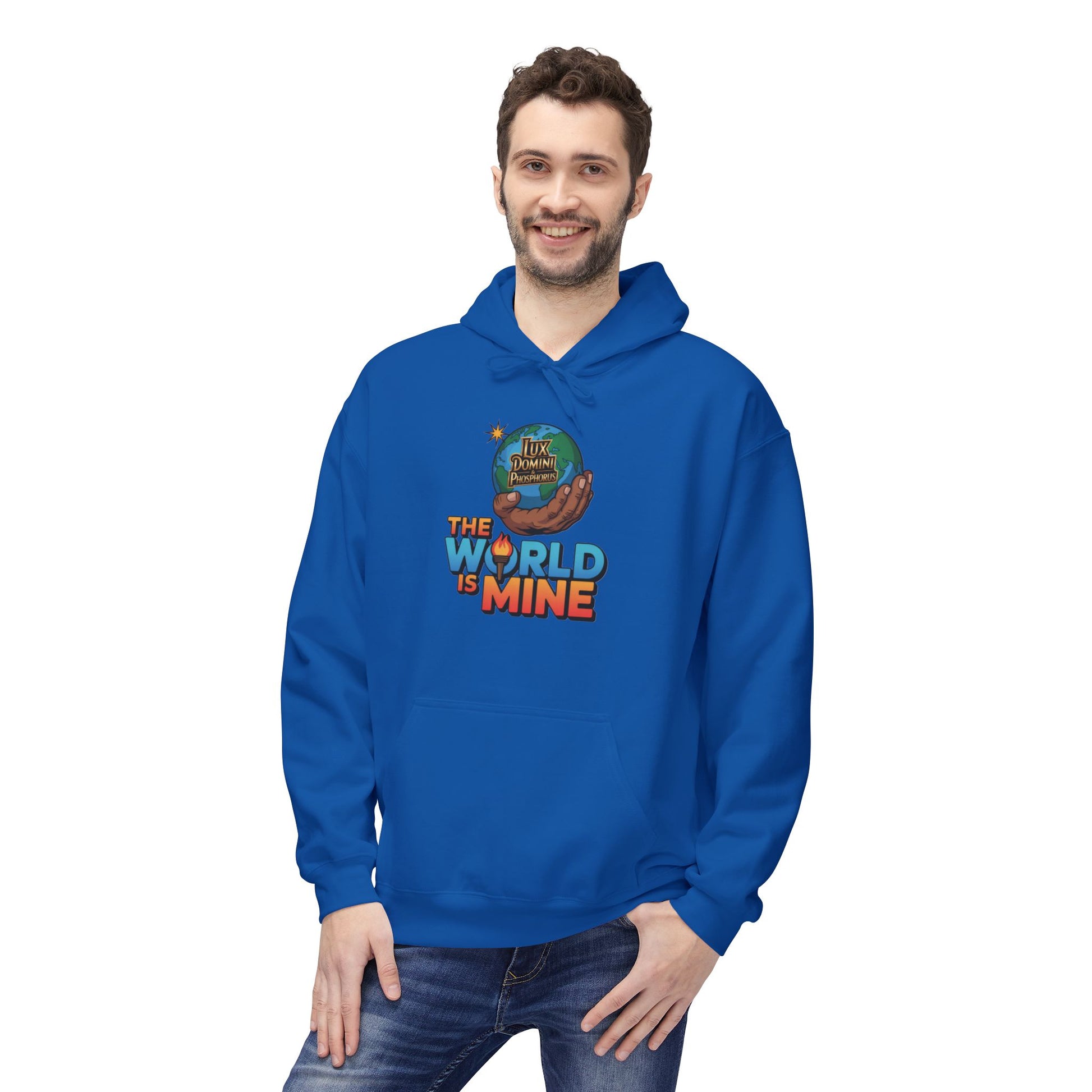 Hoodie Lux Domini and Phosphorus Design The World is Mine