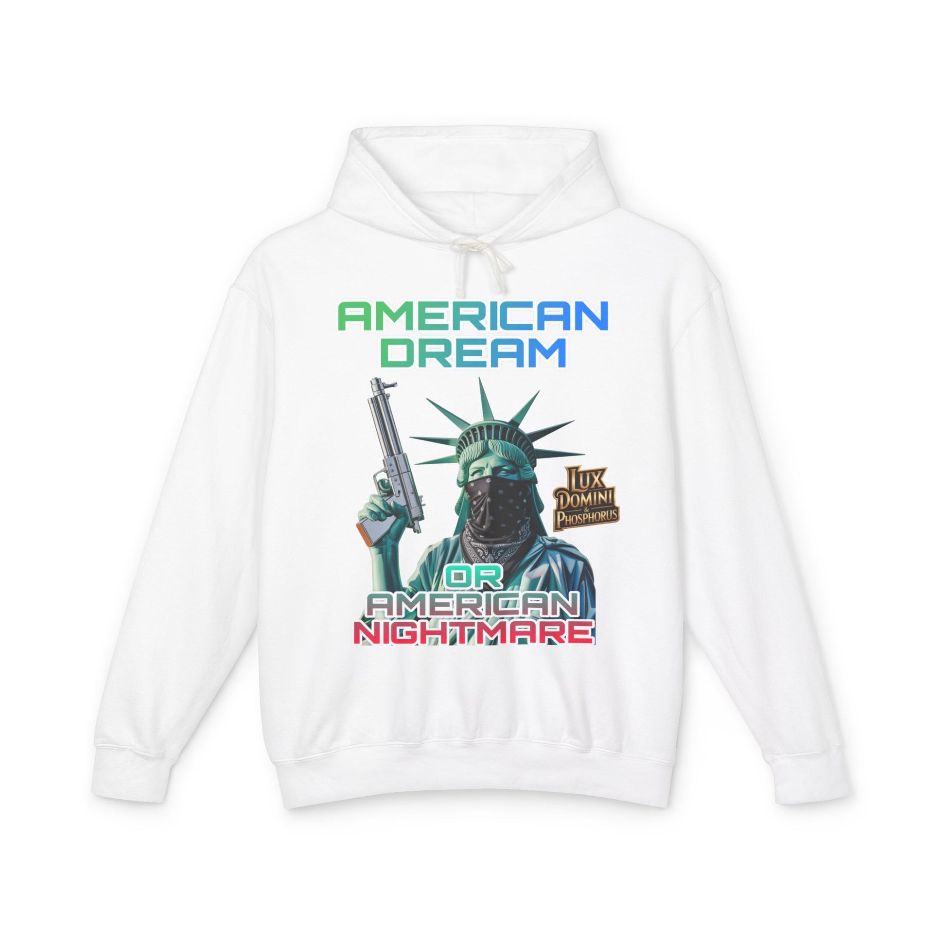 Lightweight Hooded Sweatshirt - American Dream or Nightmare Design