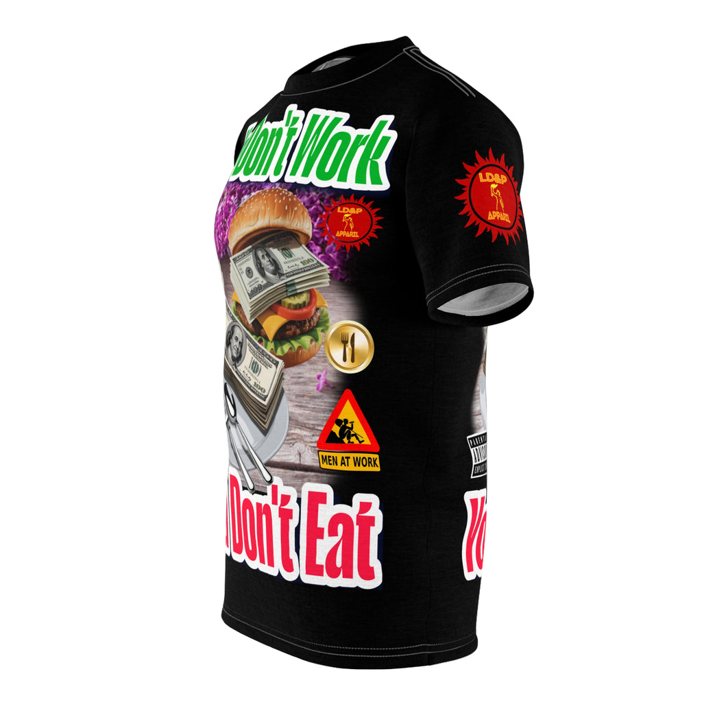 You Don't Work You Don't Eat LD&P APPAREL Graphic Tee Black