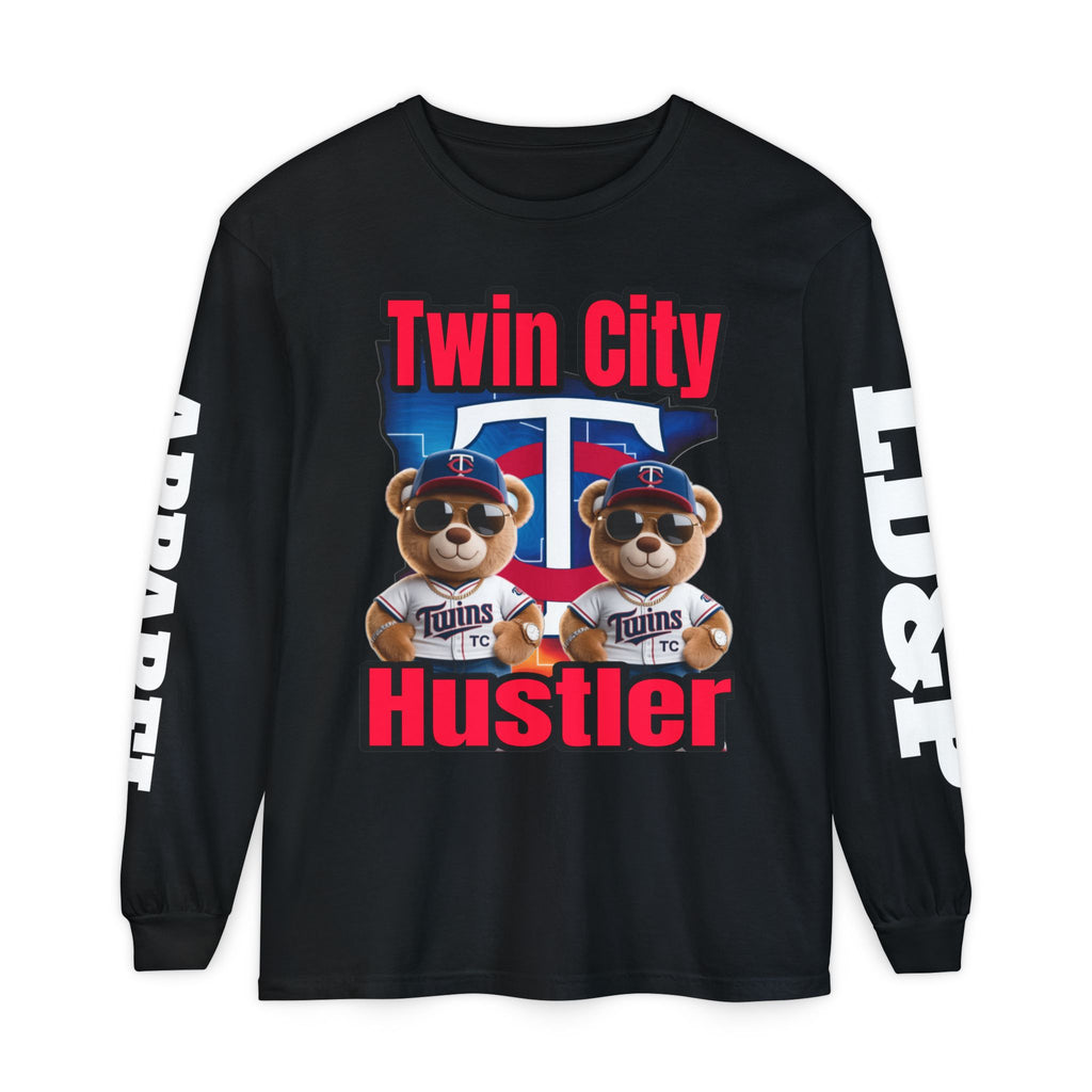 Twin City HUSTLER Long Sleeve T-Shirt - LD&P Apparel Design #2