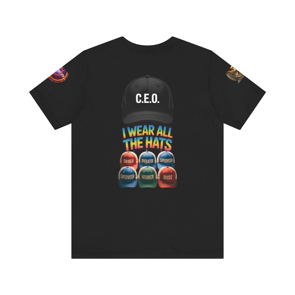 Entrepreneur Hat Unisex Tee - I Wear All The Hats Design