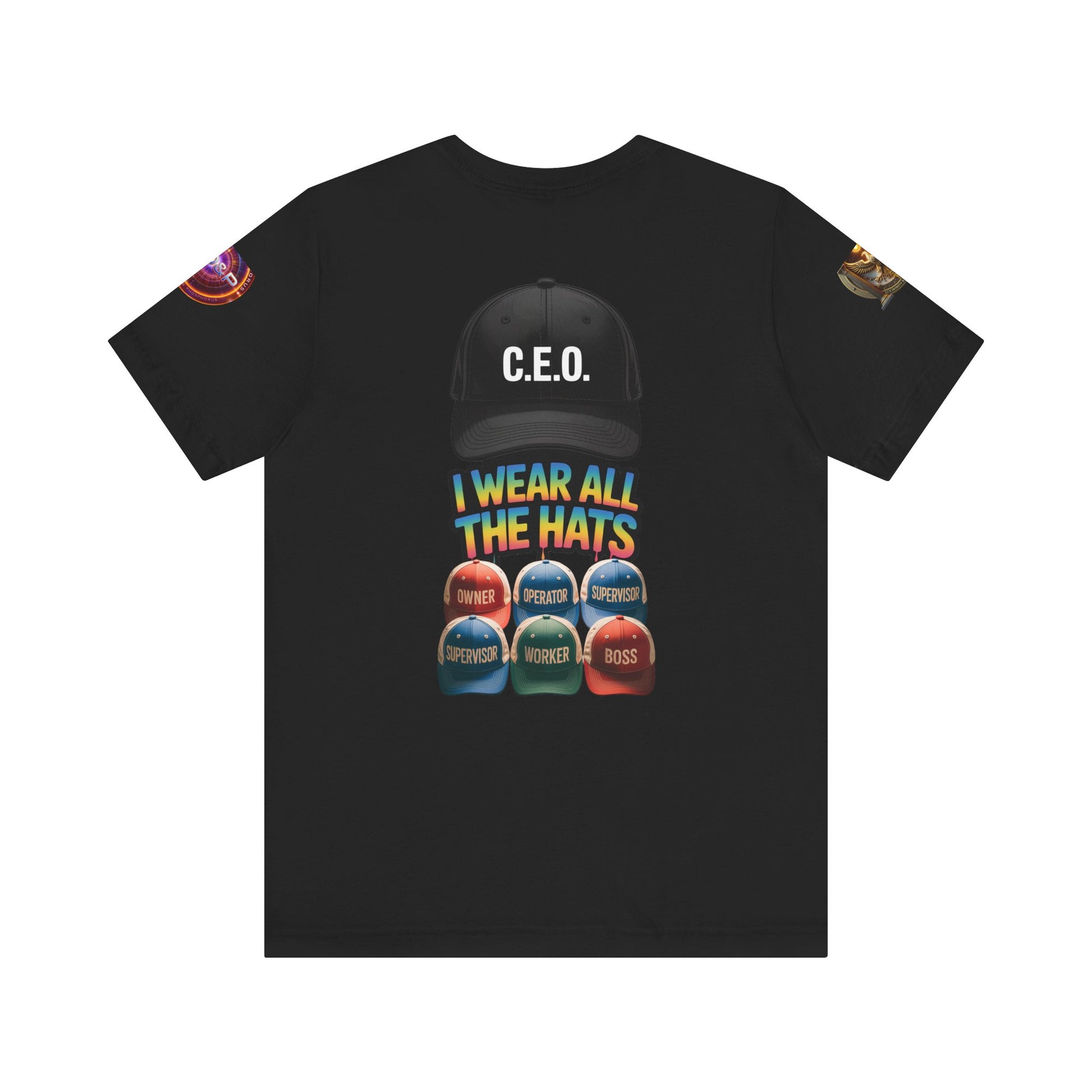 Entrepreneur Hat Unisex Tee - I Wear All The Hats Design