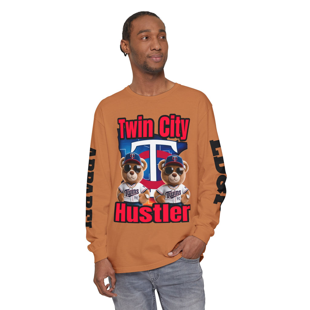 Twin City HUSTLER Long Sleeve T-Shirt - Bad Temper Design
