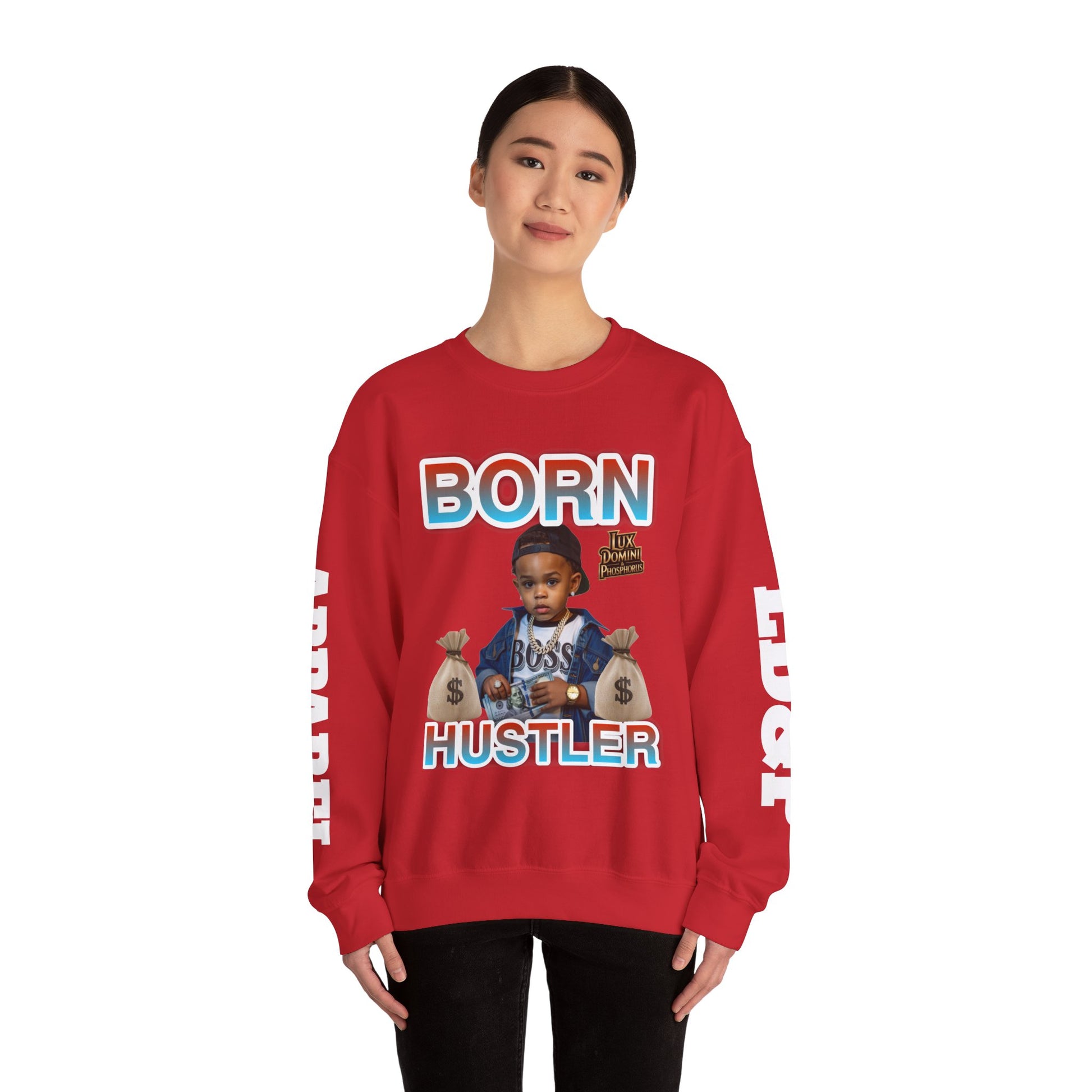 Crewneck Sweatshirt - Born Hustler LD&P Apparel