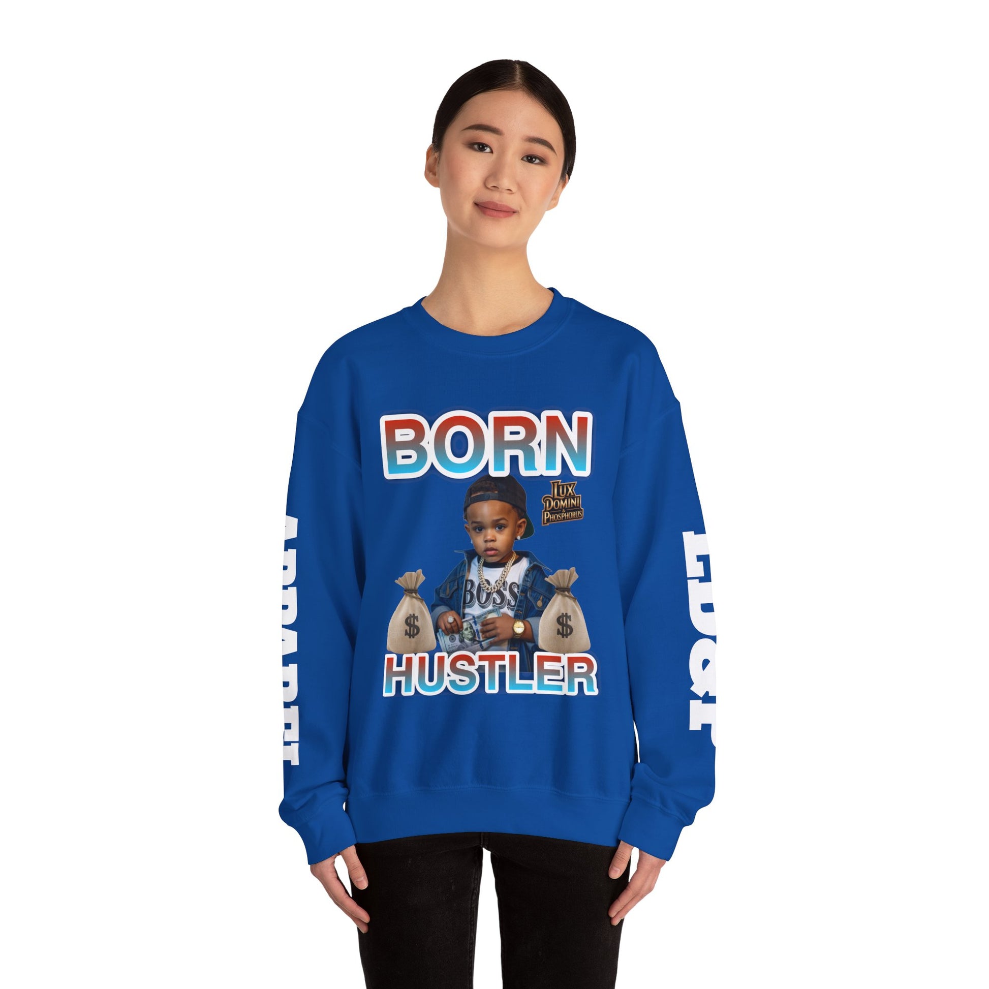 Crewneck Sweatshirt - Born Hustler LD&P Apparel