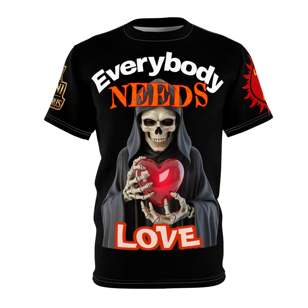 'Everybody Needs Love' Grim Reaper Heart Tee