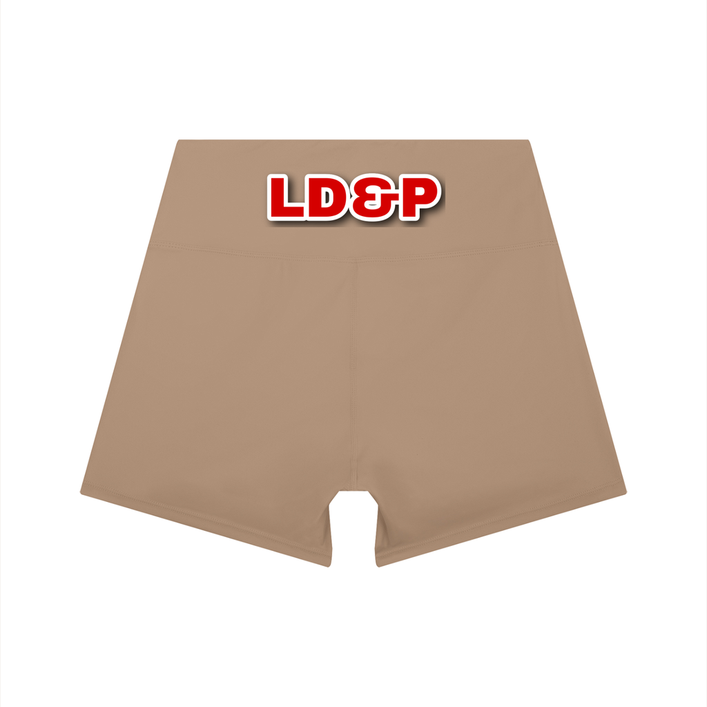 Women’s High-Waist Color Block LD&P APPAREL Yoga Shorts