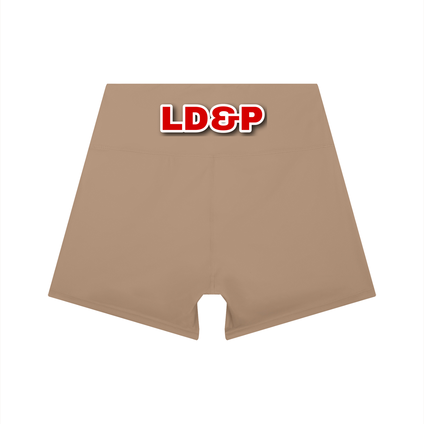 Women’s High-Waist Color Block LD&P APPAREL Yoga Shorts