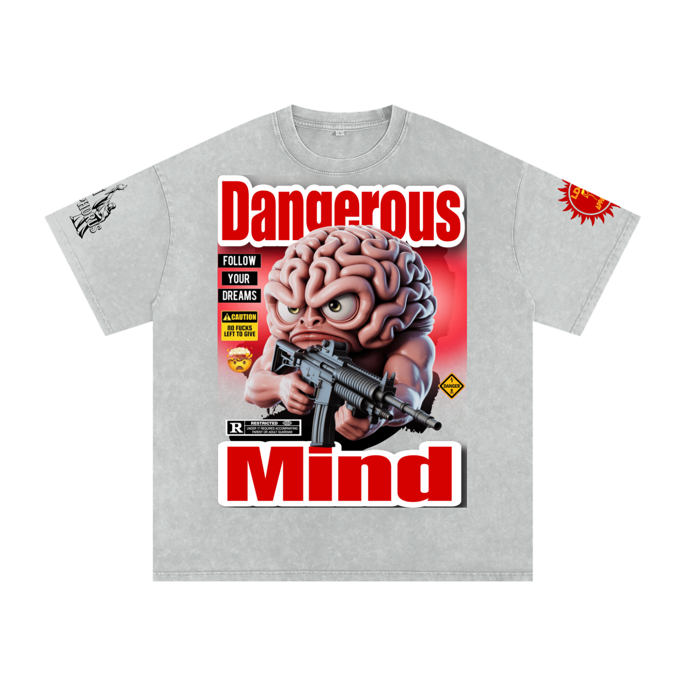 Dangerous Mind Washed Oversized Cotton T-Shirt