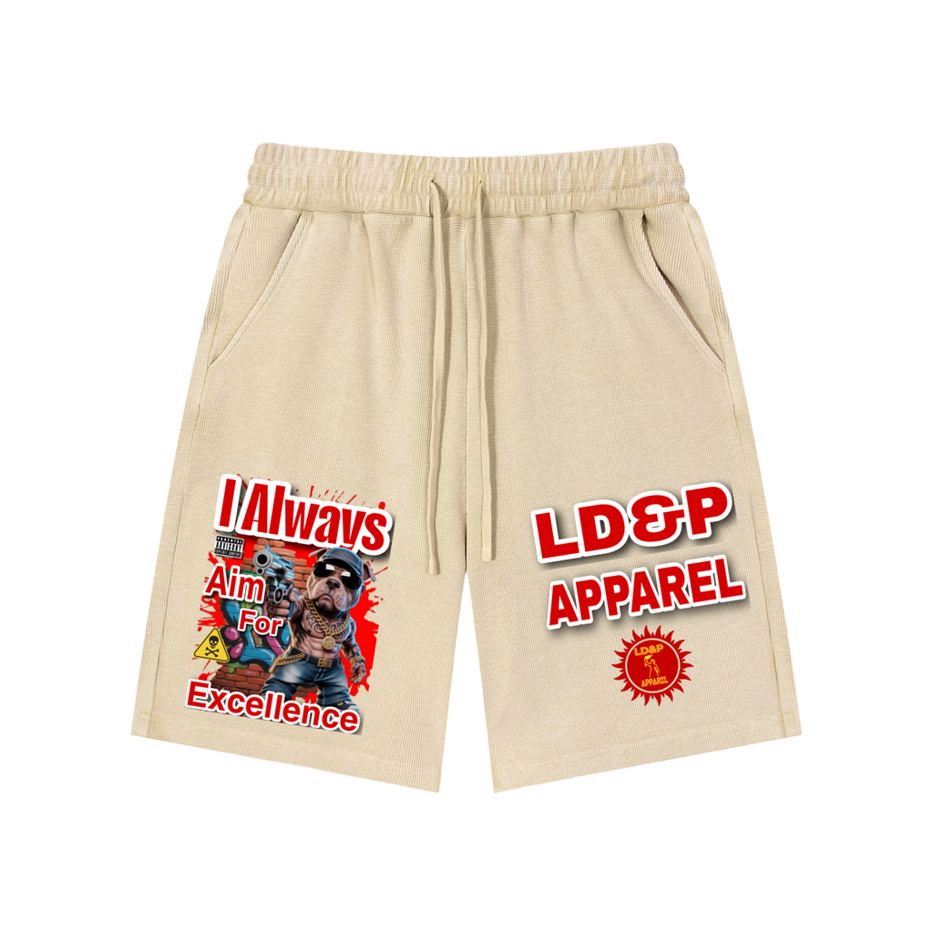 Mineral Wash Waffle Knit Shorts I ALWAYS AIM FOR... LD&P APPAREL