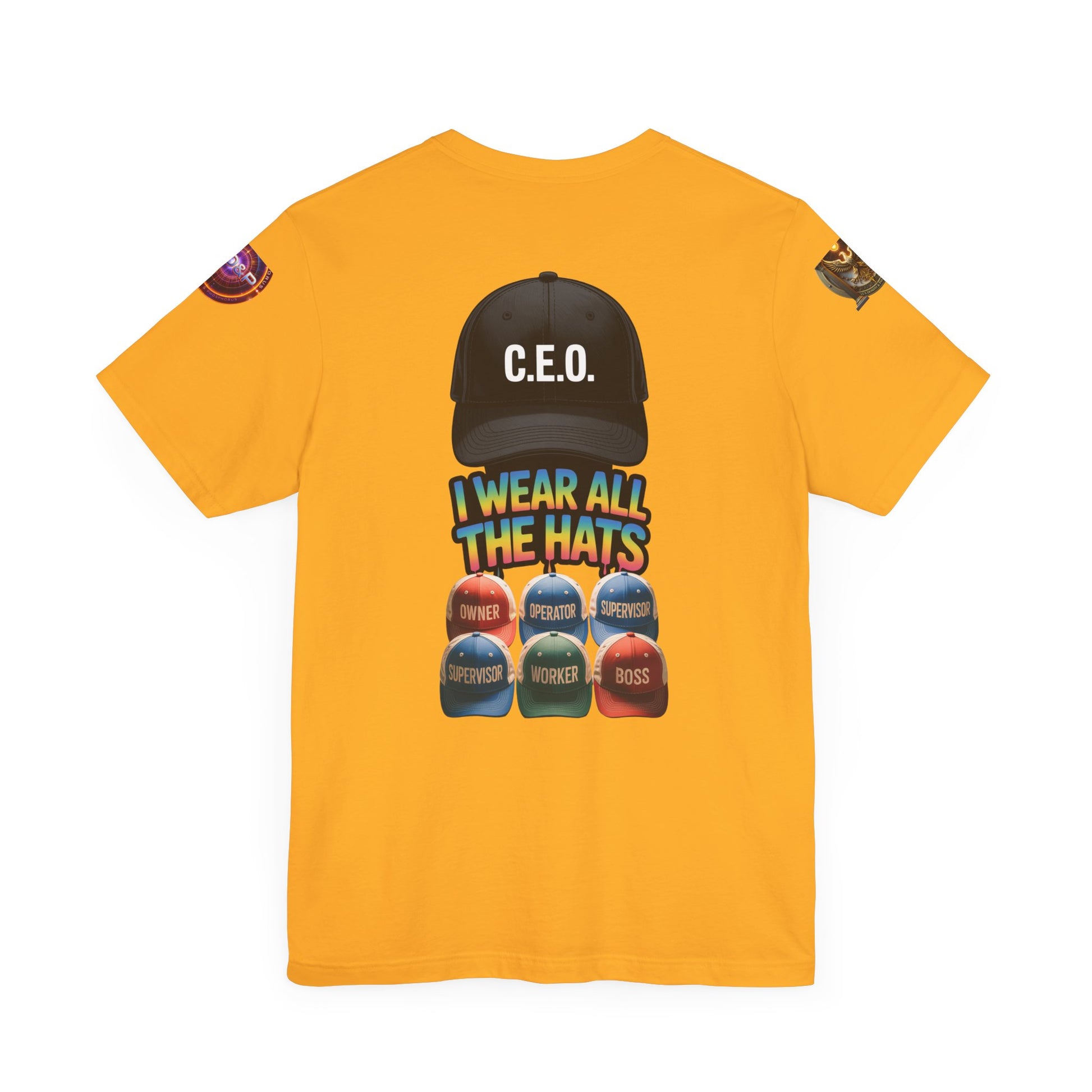 Entrepreneur Hat Unisex Tee - I Wear All The Hats Design