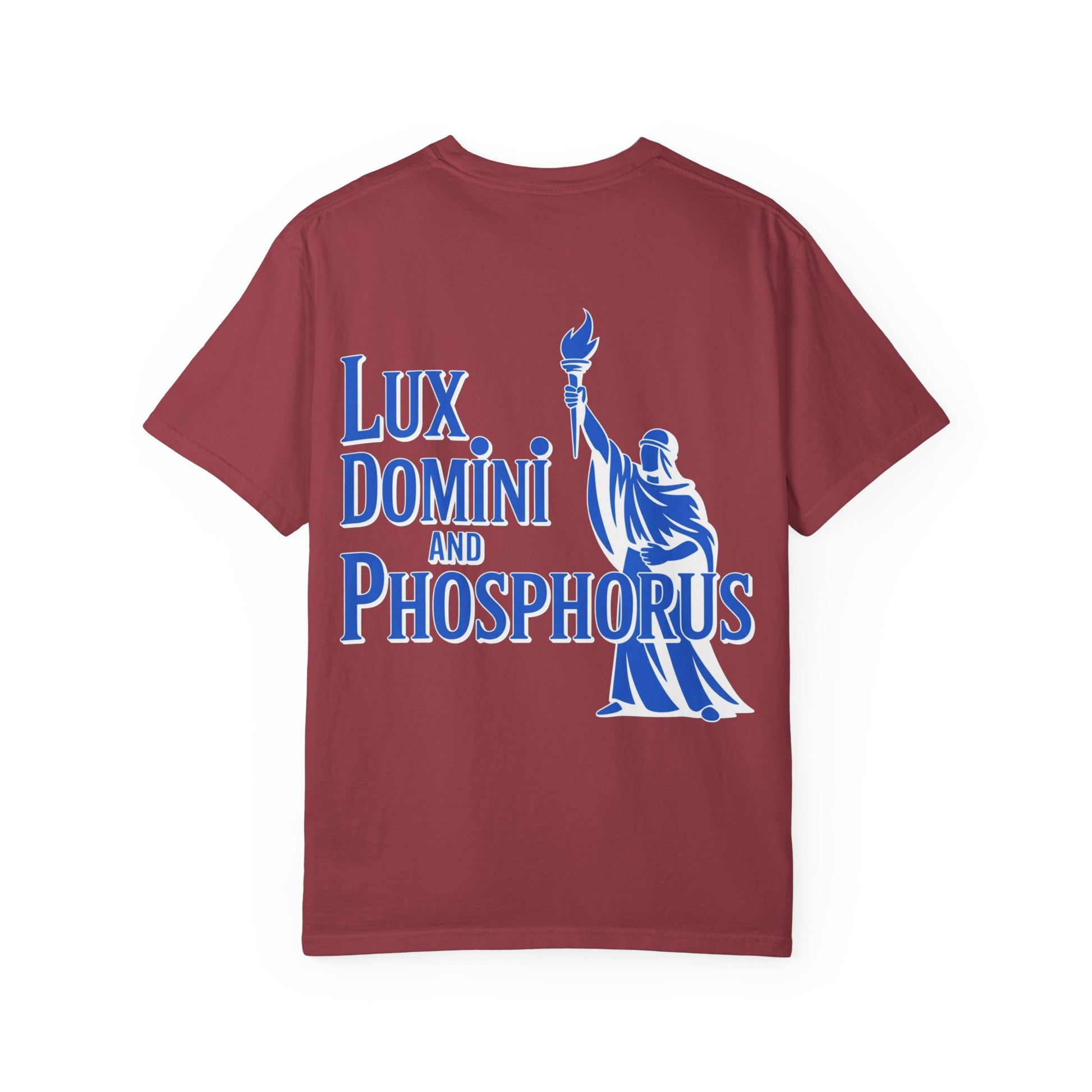 Unisex T-shirt Lux Domini and Phosphorus Zodiac Wheel Design