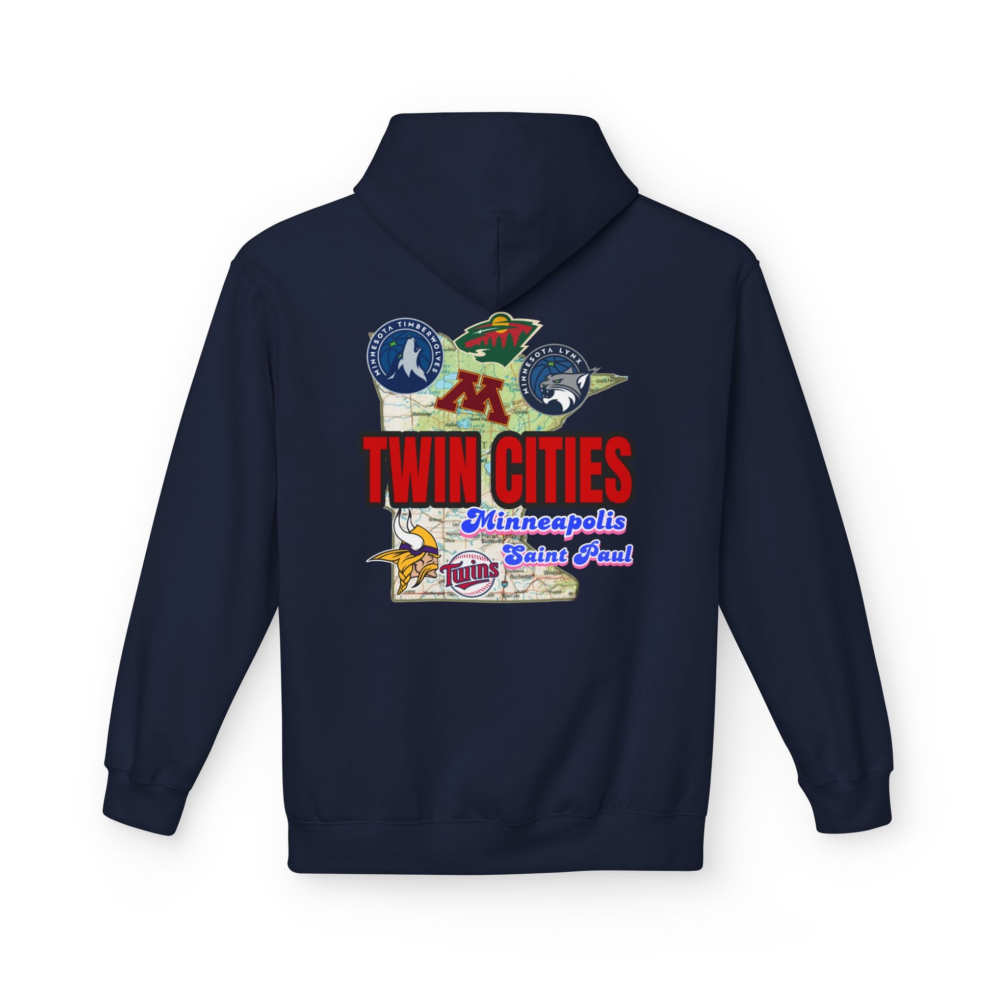 Fleece Hoodie Twin Cities Minneapolis St Paul Design