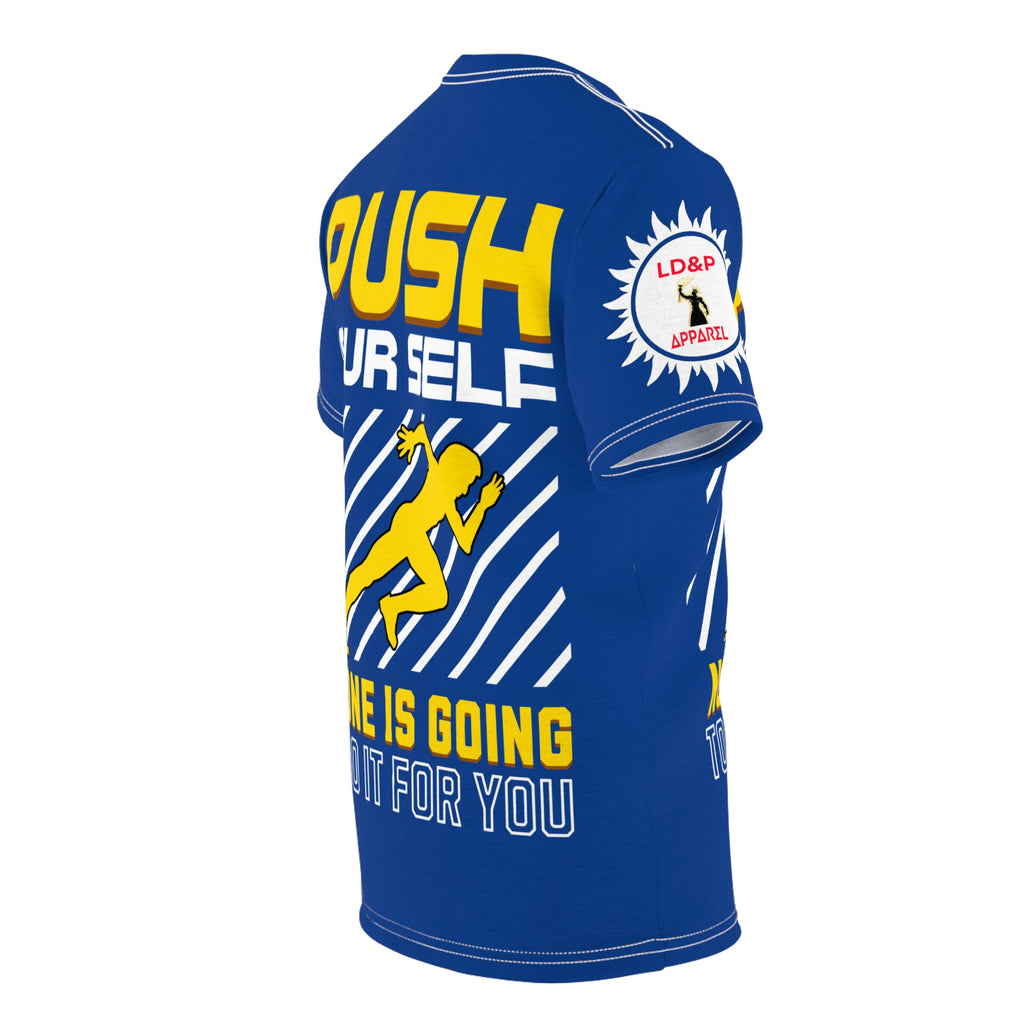 Push Yourself Graphic Tee LD&P APPAREL DESIGN Blue