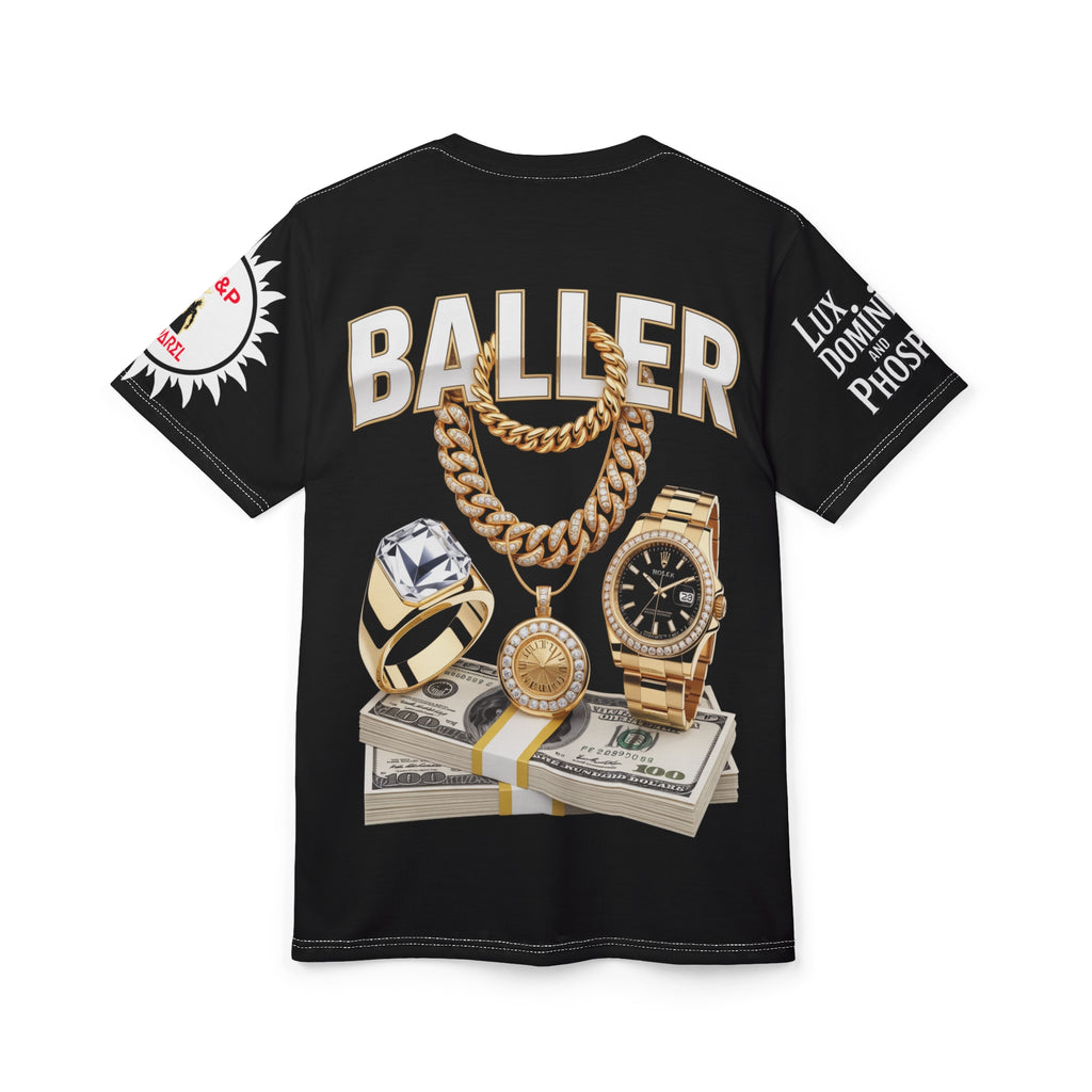 Baller  Unisex Tee - Lux Domini and Phosphorus LD&P Apparel Design black