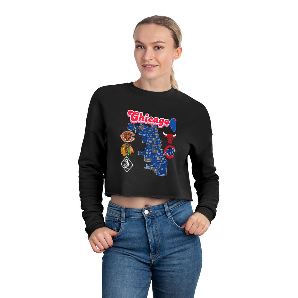 Chicago Graphic Women's Cropped Sweatshirt