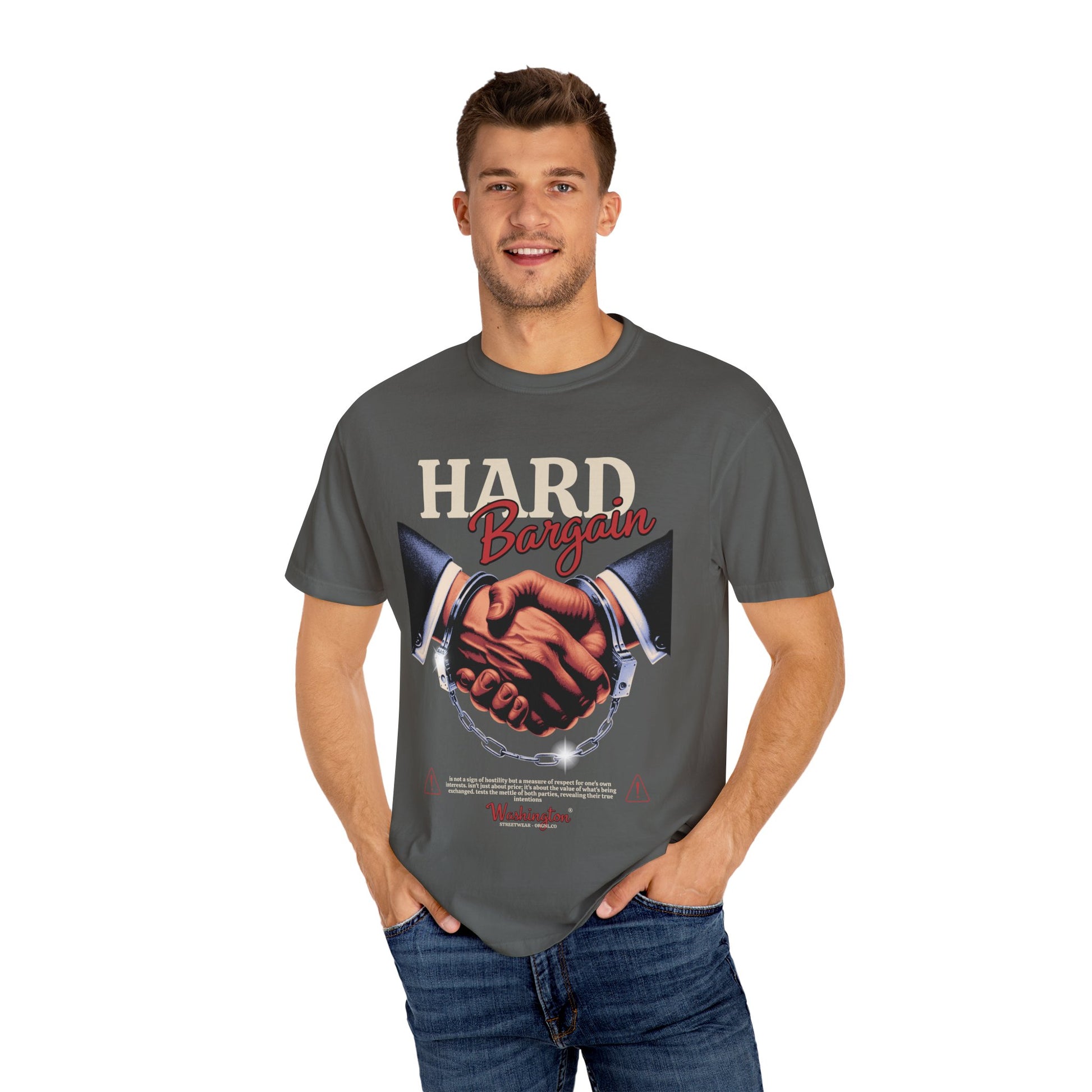 Garment-Dyed T-shirt Hard Bargain Graphic Tee