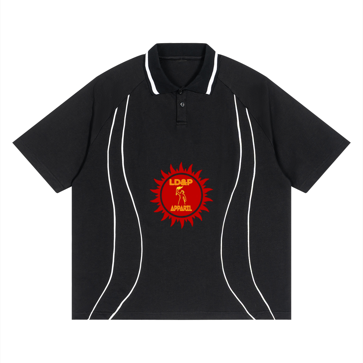 LD&P APPAREL Raglan Piping Polo Shirt