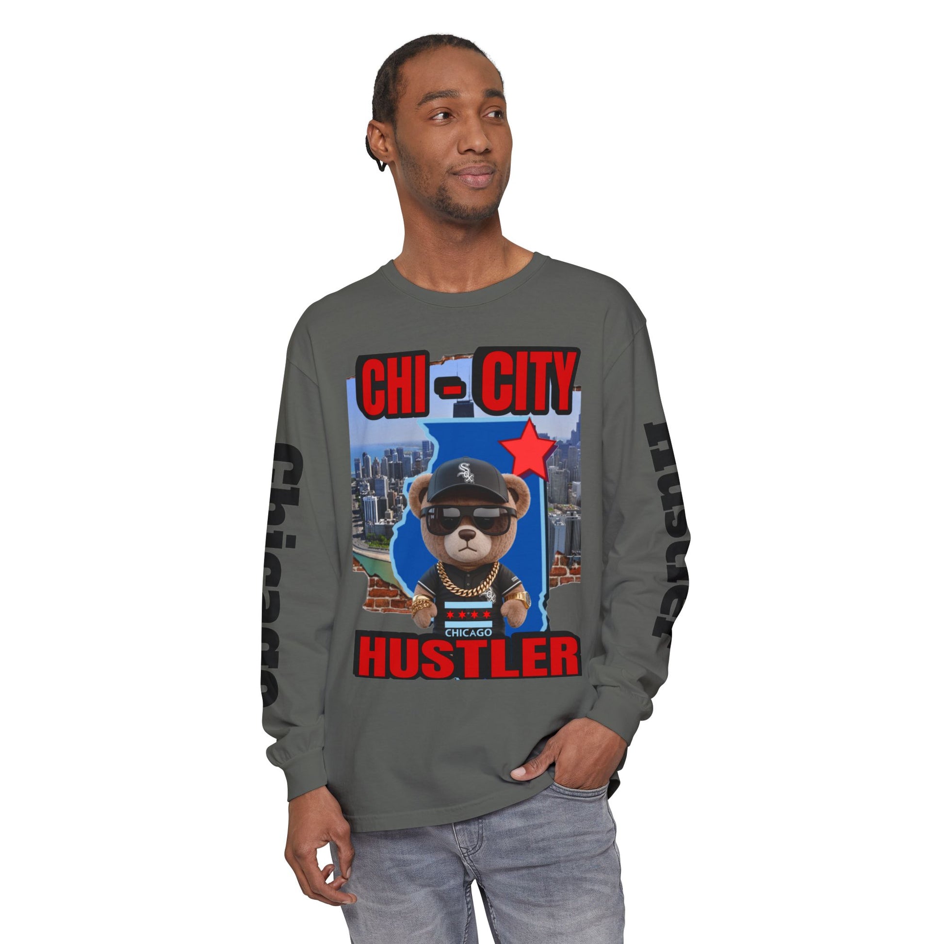 Chi-City Hustler Long Sleeve T-Shirt — LD&P Apparel