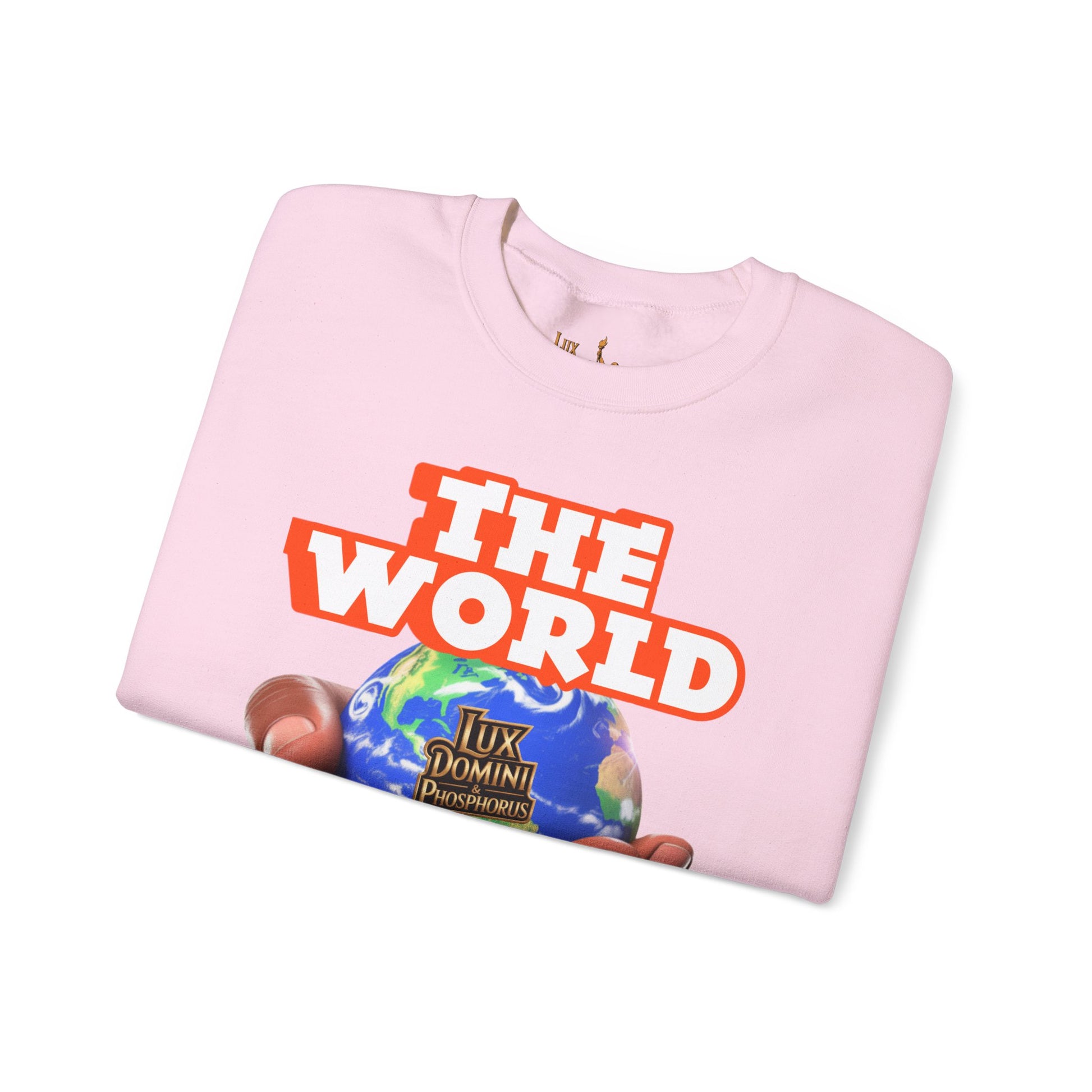 Graphic Sweatshirt - The World Is Mine Lux Domini and Phosphoros Apparel