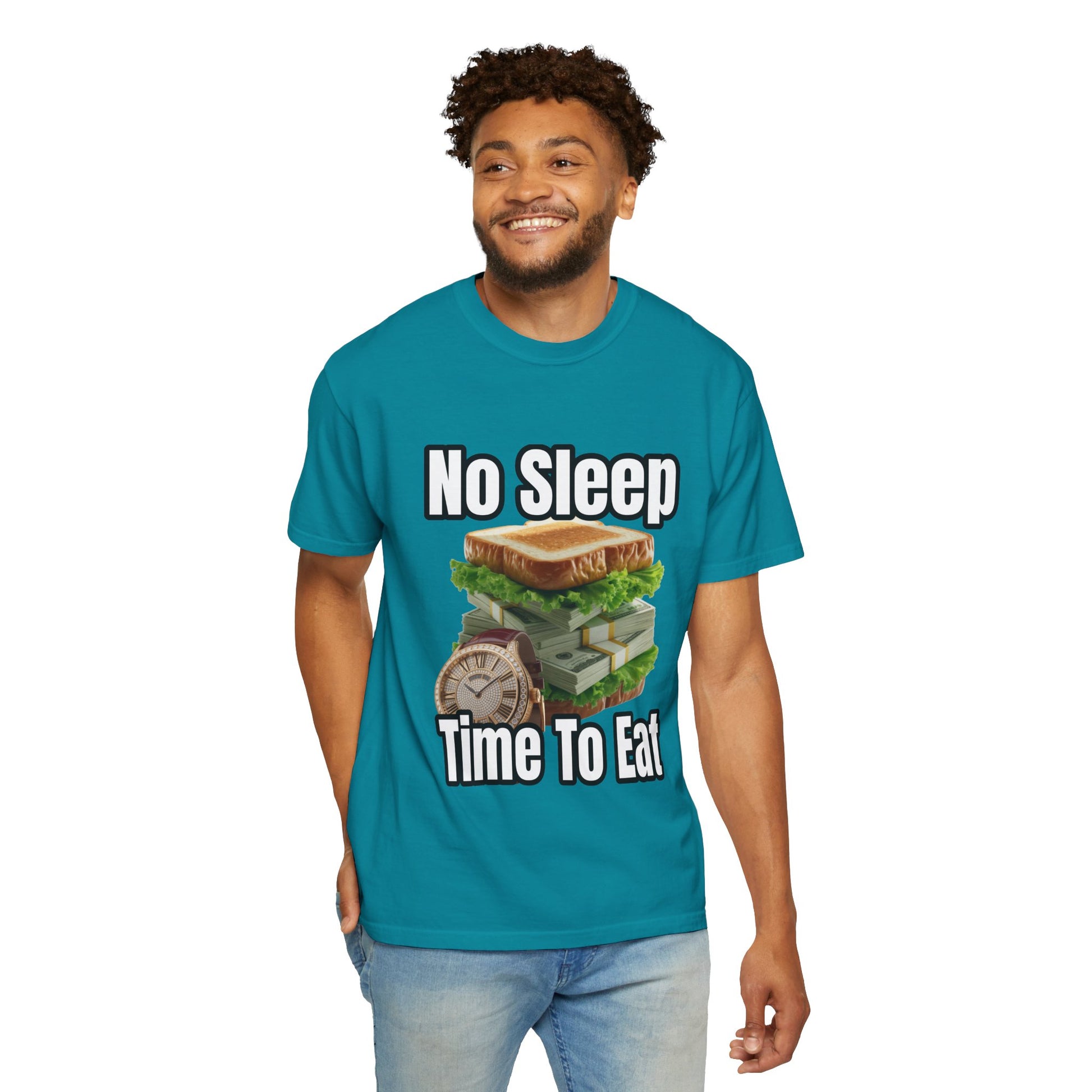 Garment-Dyed T-shirt - No Sleep, Time to Eat