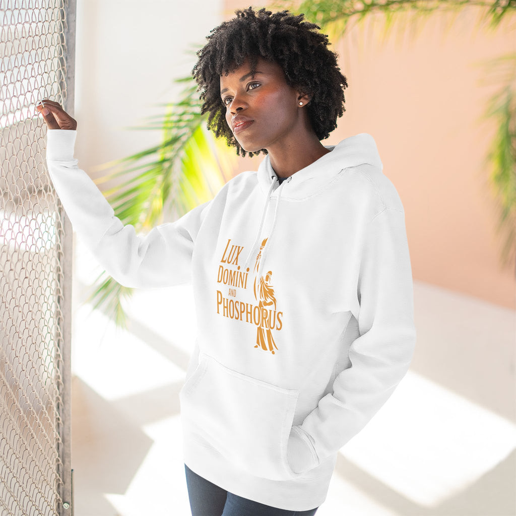 Fleece Hoodie Lux Domini and Phosphorus Apparel Design
