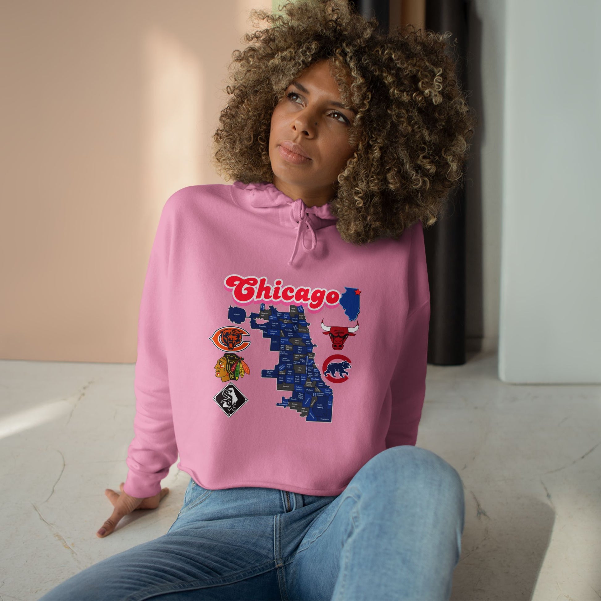 Chicago Crop Hoodie