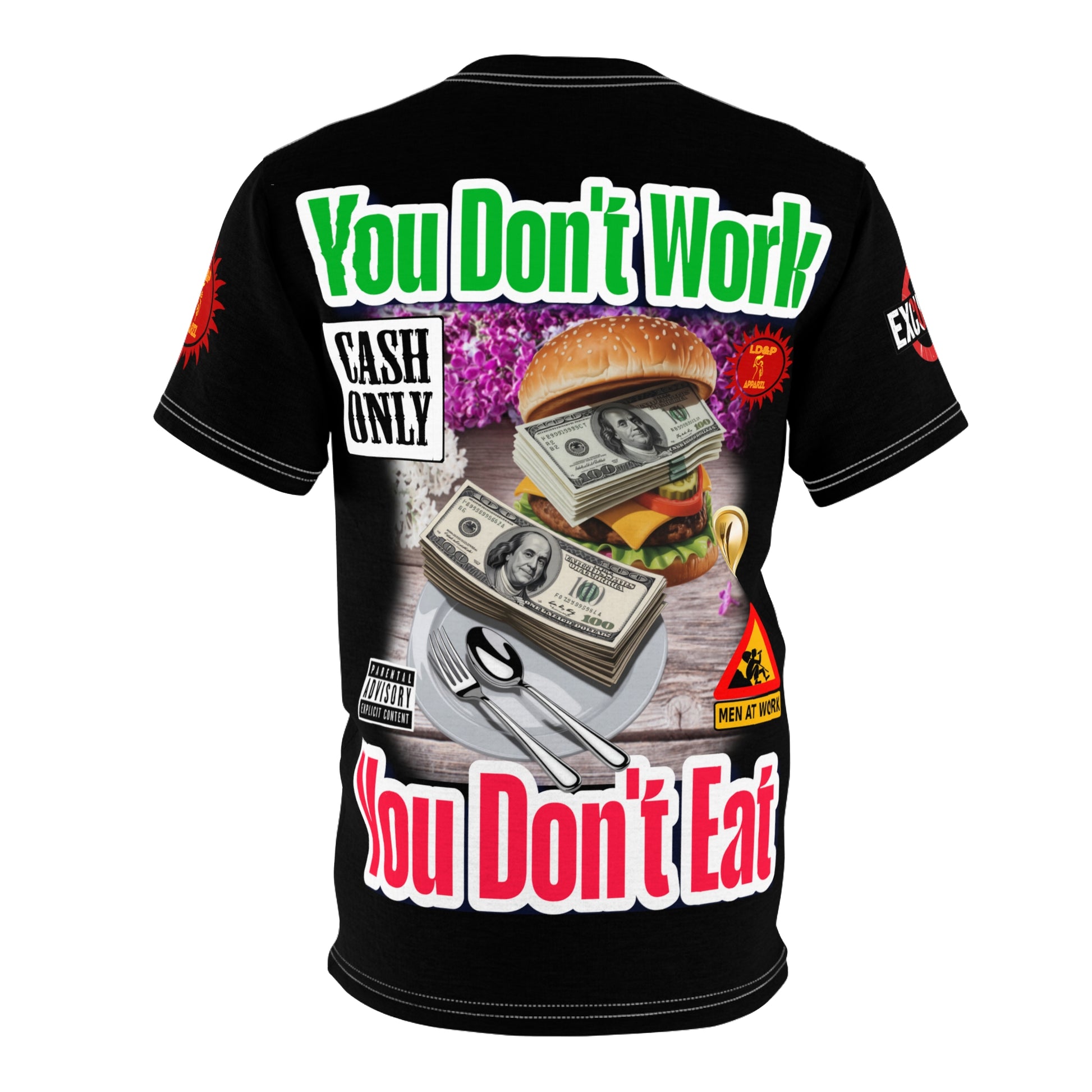 You Don't Work You Don't Eat LD&P APPAREL Graphic Tee Black