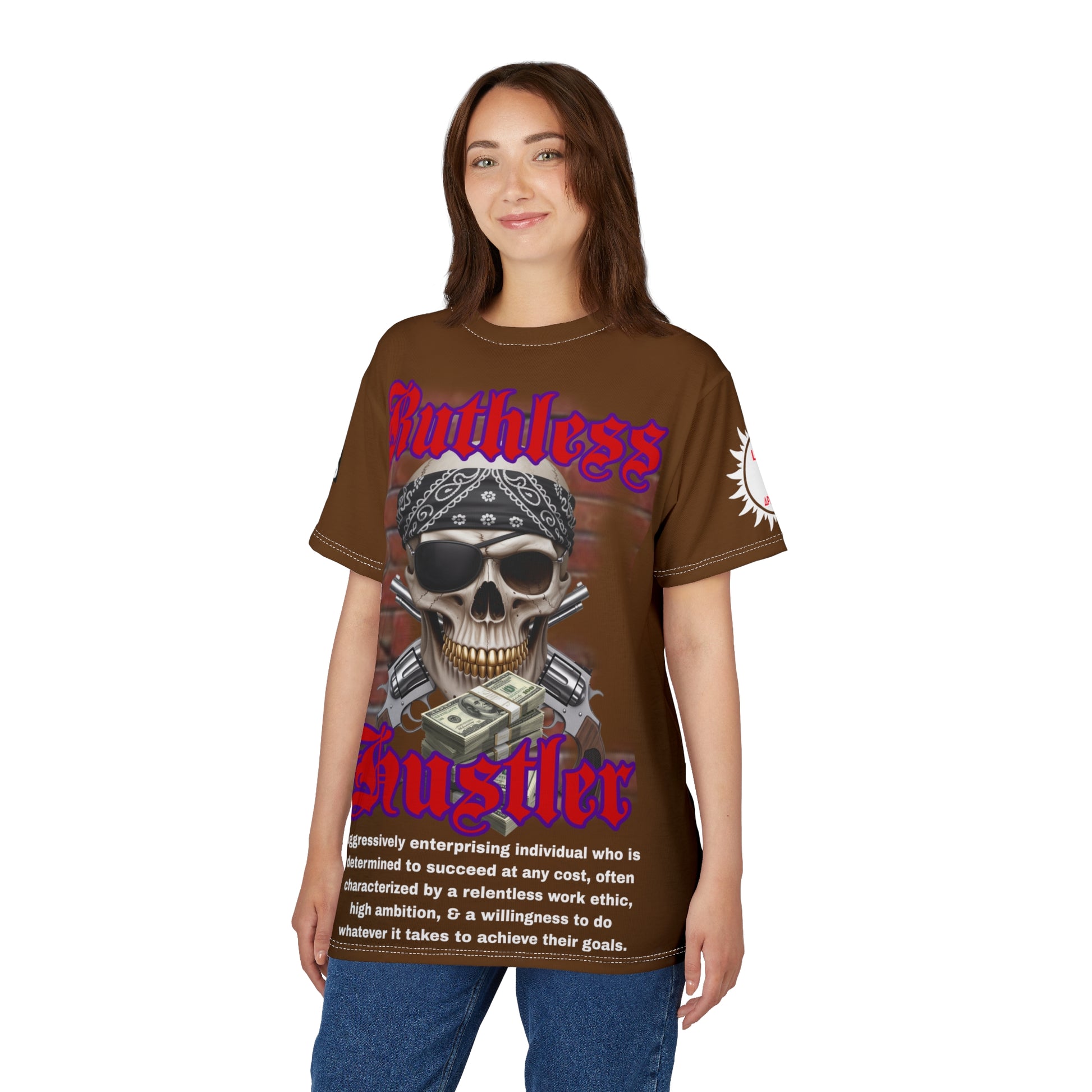 Ruthless Hustler Tee LD&P APPAREL Brown