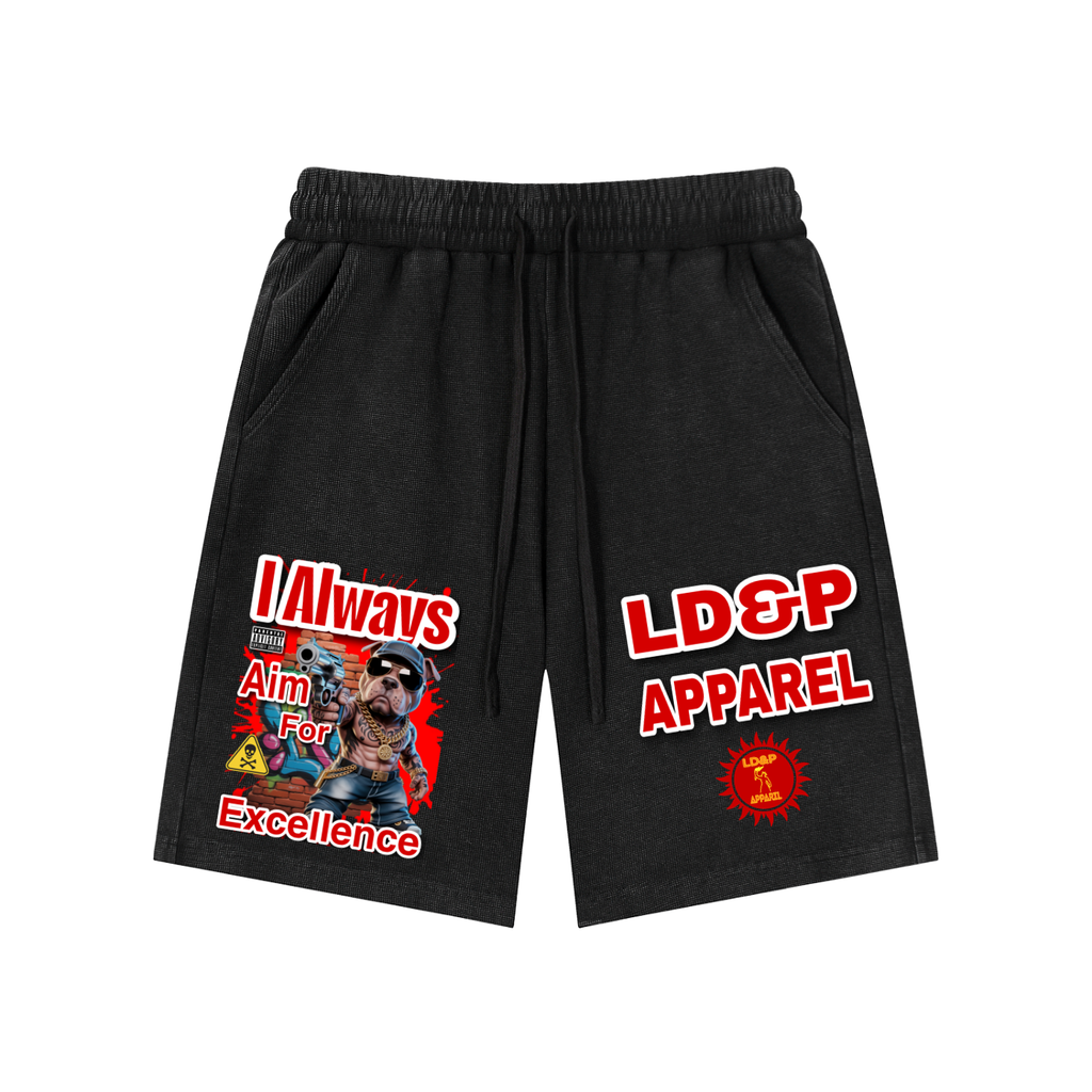 Mineral Wash Waffle Knit Shorts I ALWAYS AIM FOR... LD&P APPAREL
