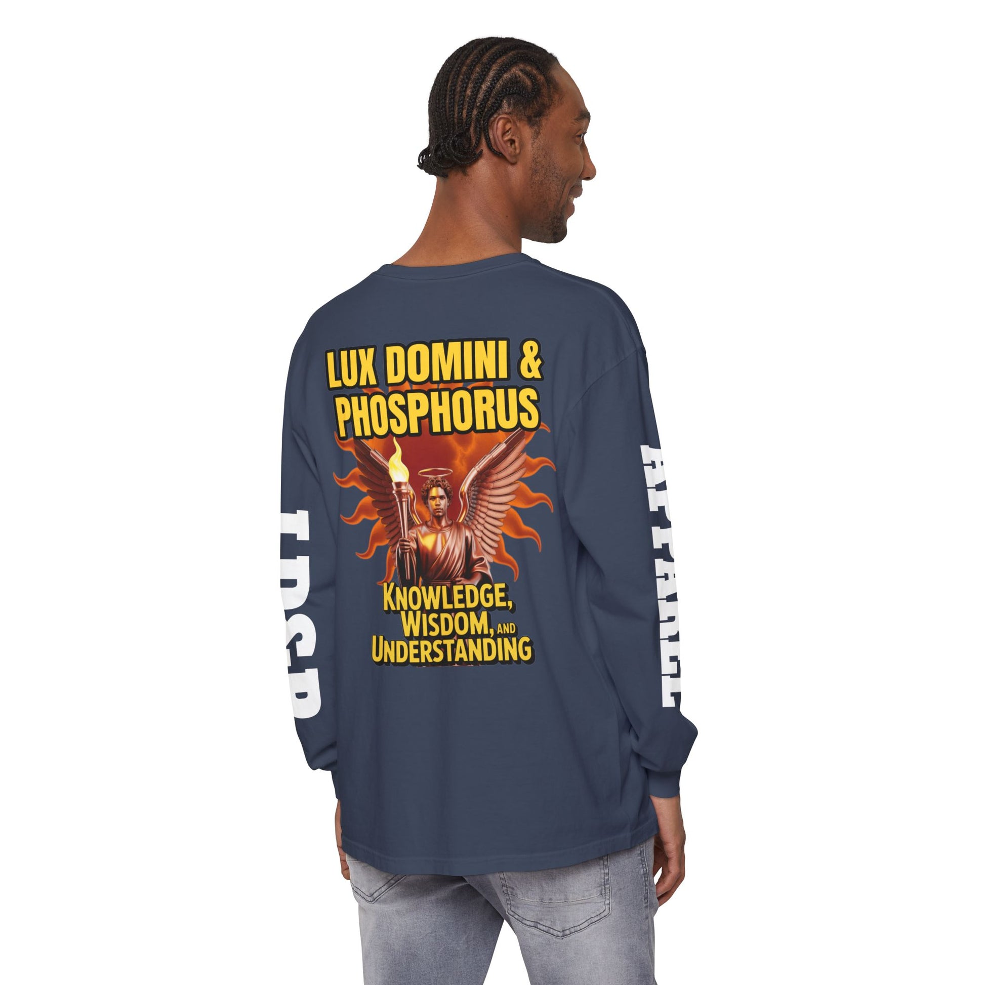 Long Sleeve T-Shirt LD&P Apparel Knowledge Wisdom Understanding Design