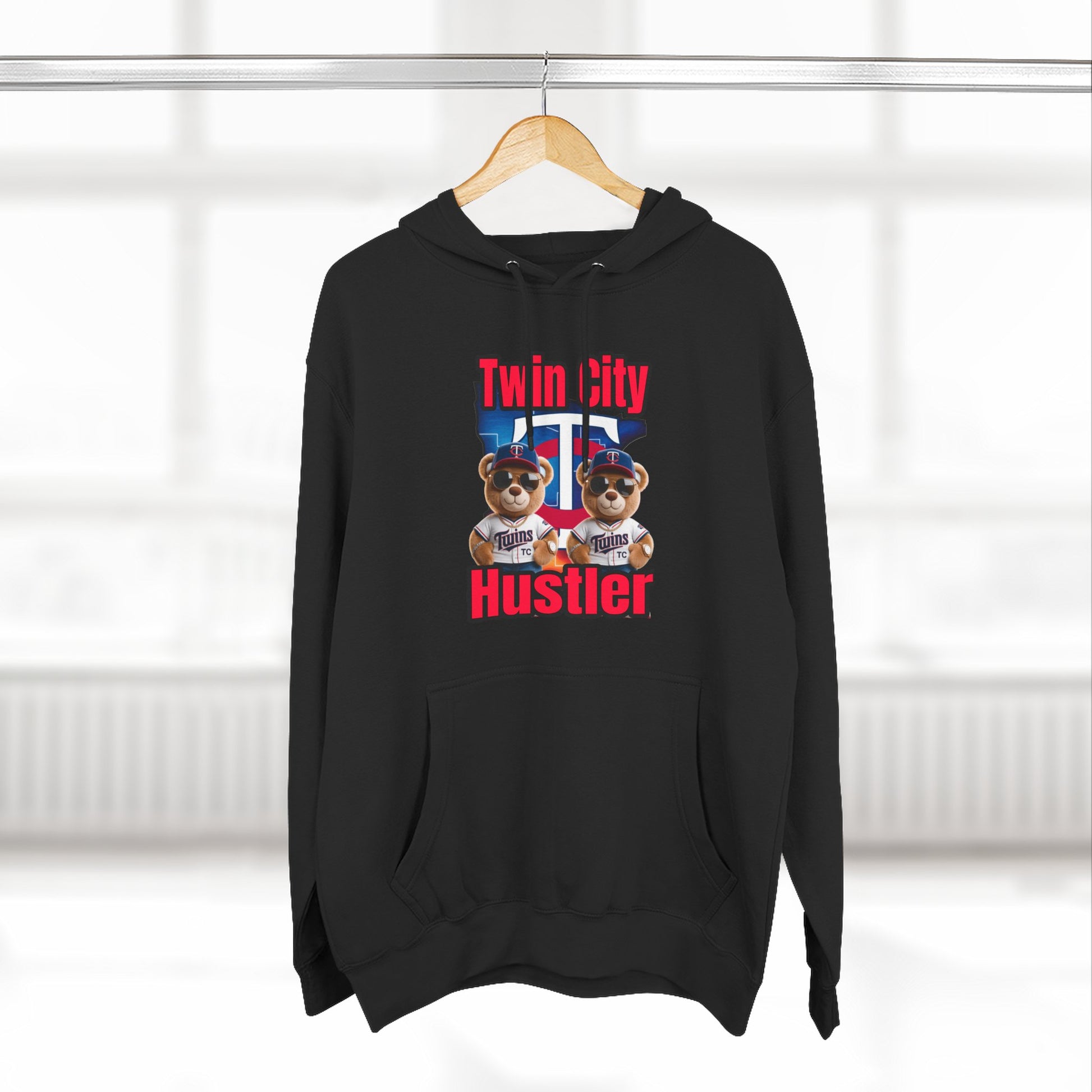 Fleece Hoodie Twin City HUSTLER Design