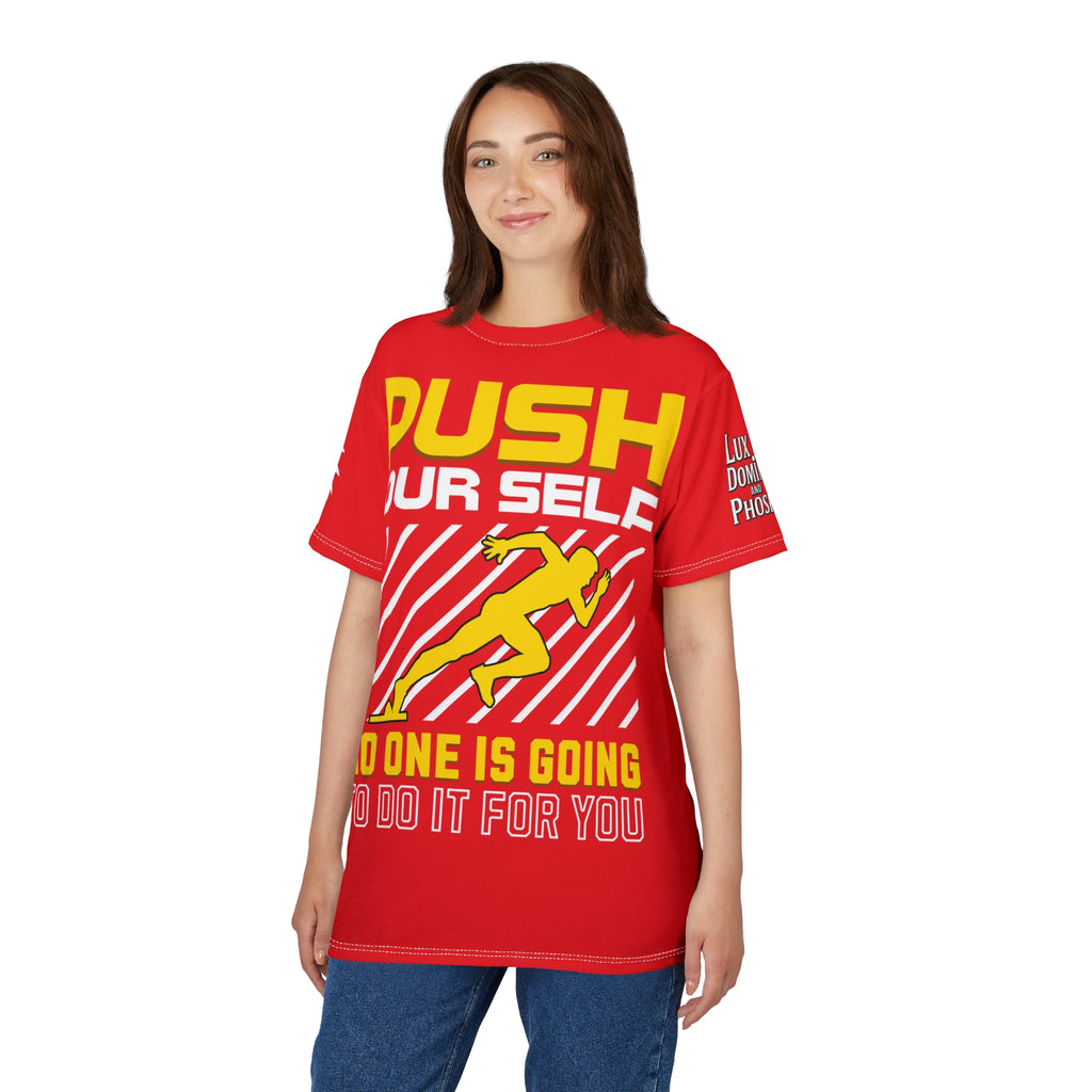 Push Yourself Graphic Tee LD&P APPAREL DESIGN Red