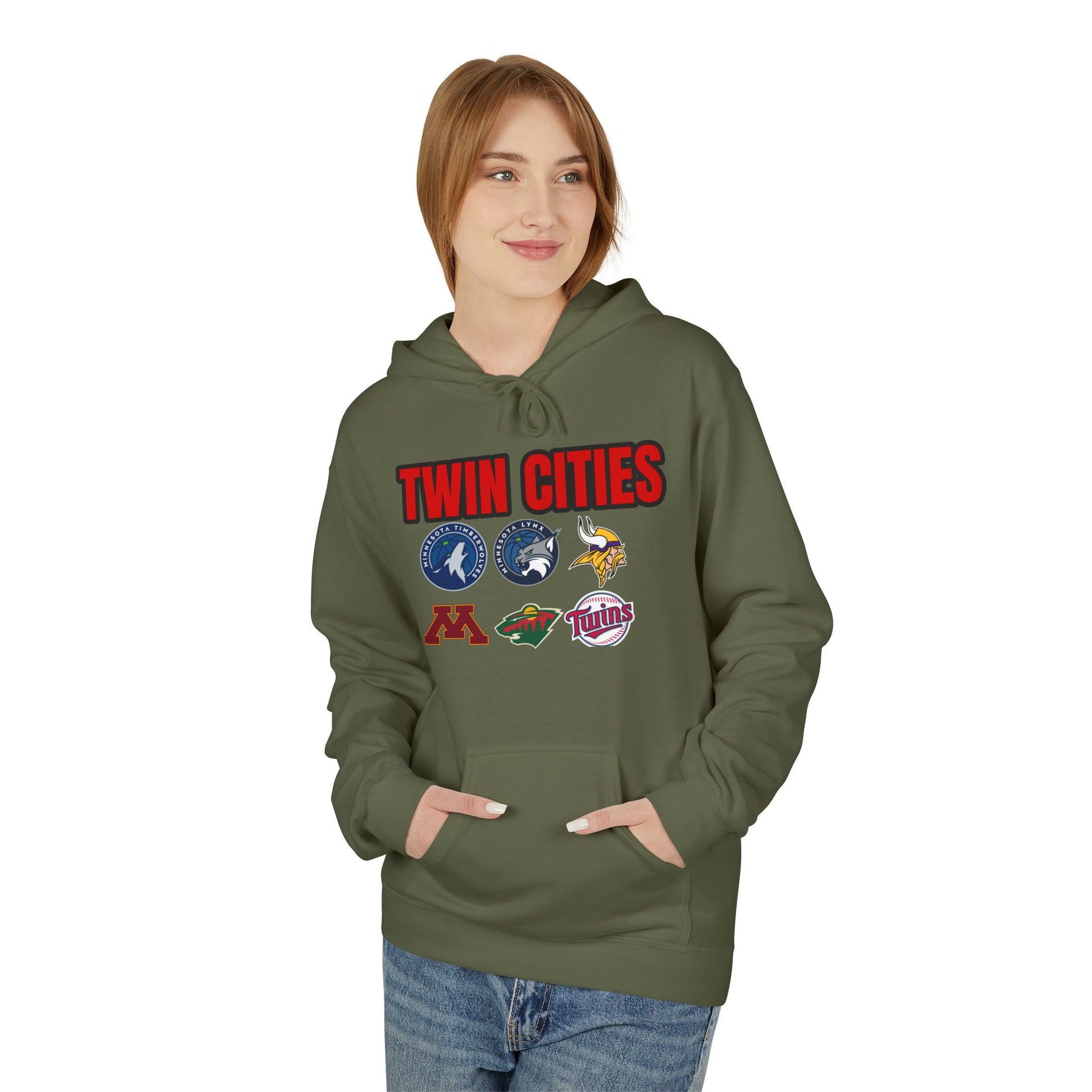 Fleece Hoodie Twin Cities Minneapolis St Paul Design