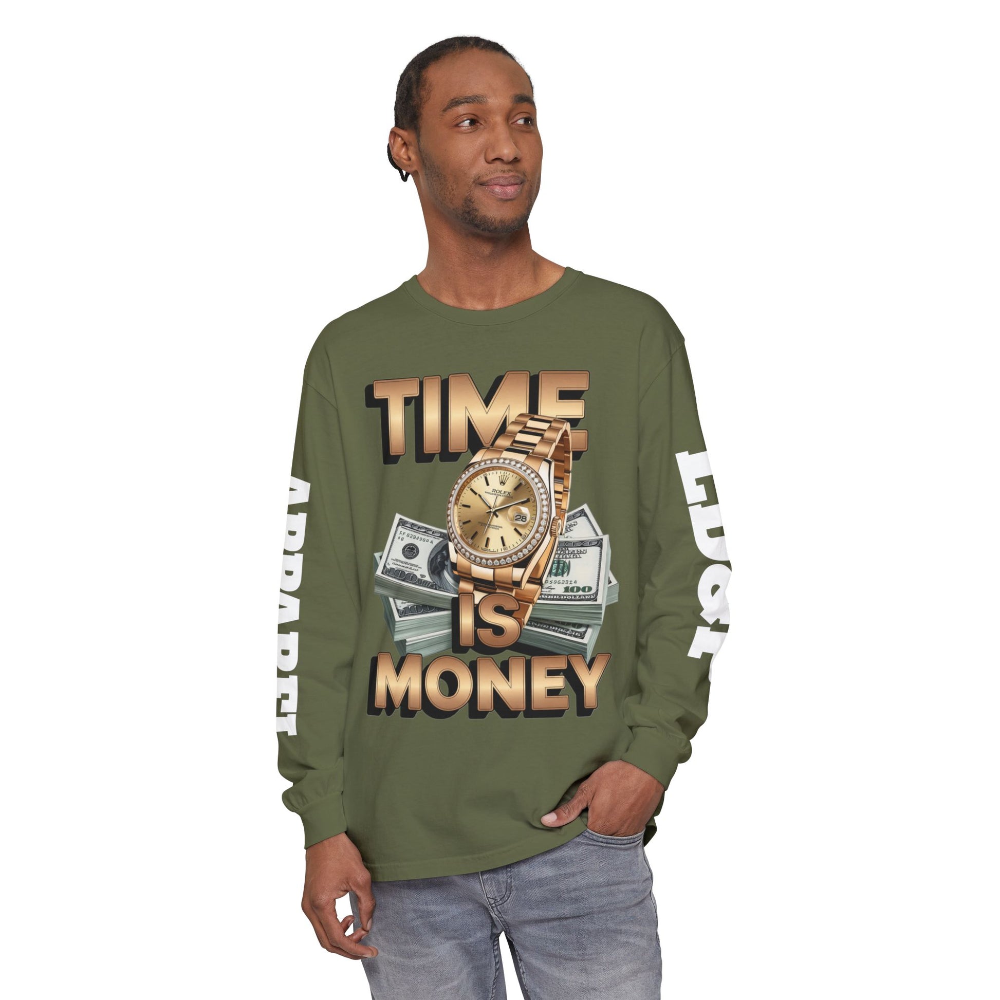 Long Sleeve T-Shirt Time is MONEY Design