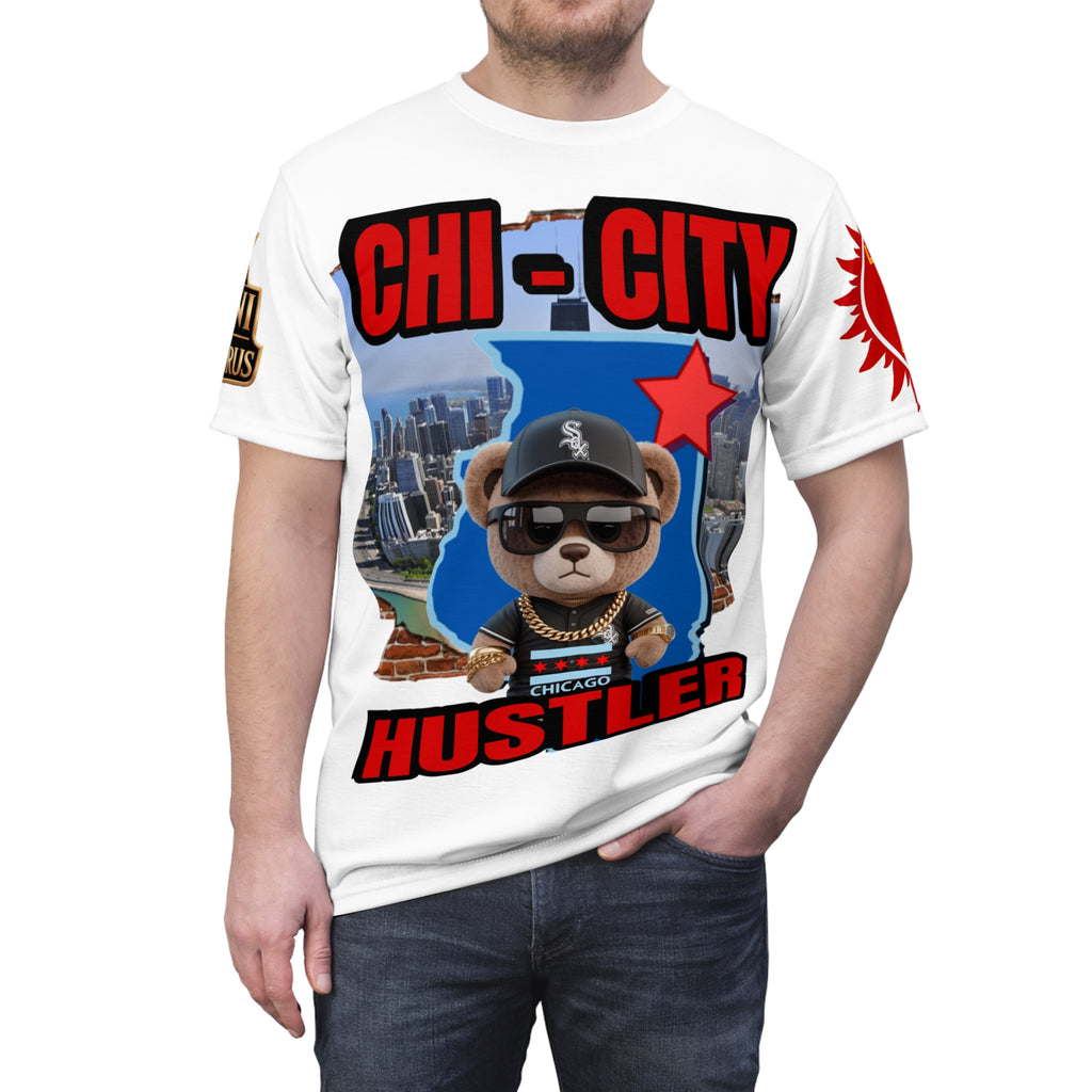 Chi-City Hustler Cut & Sew Tee — LD&P Apparel white