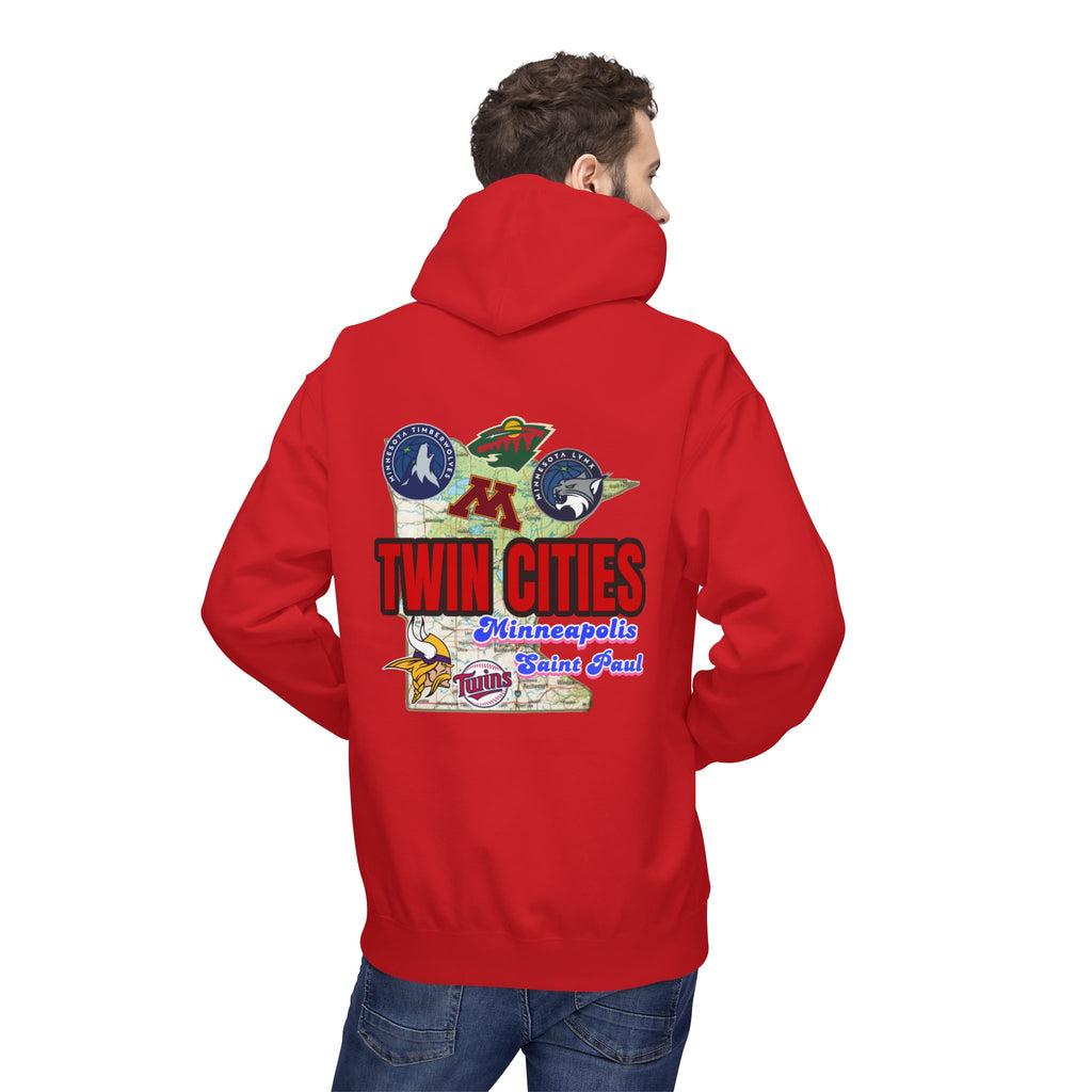 Fleece Hoodie Twin Cities Minneapolis St Paul Design