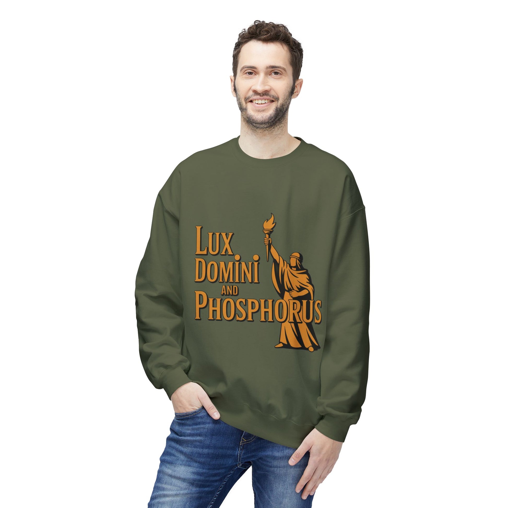 "Lux Domini and Phosphorus" crew-neck sweatshirt