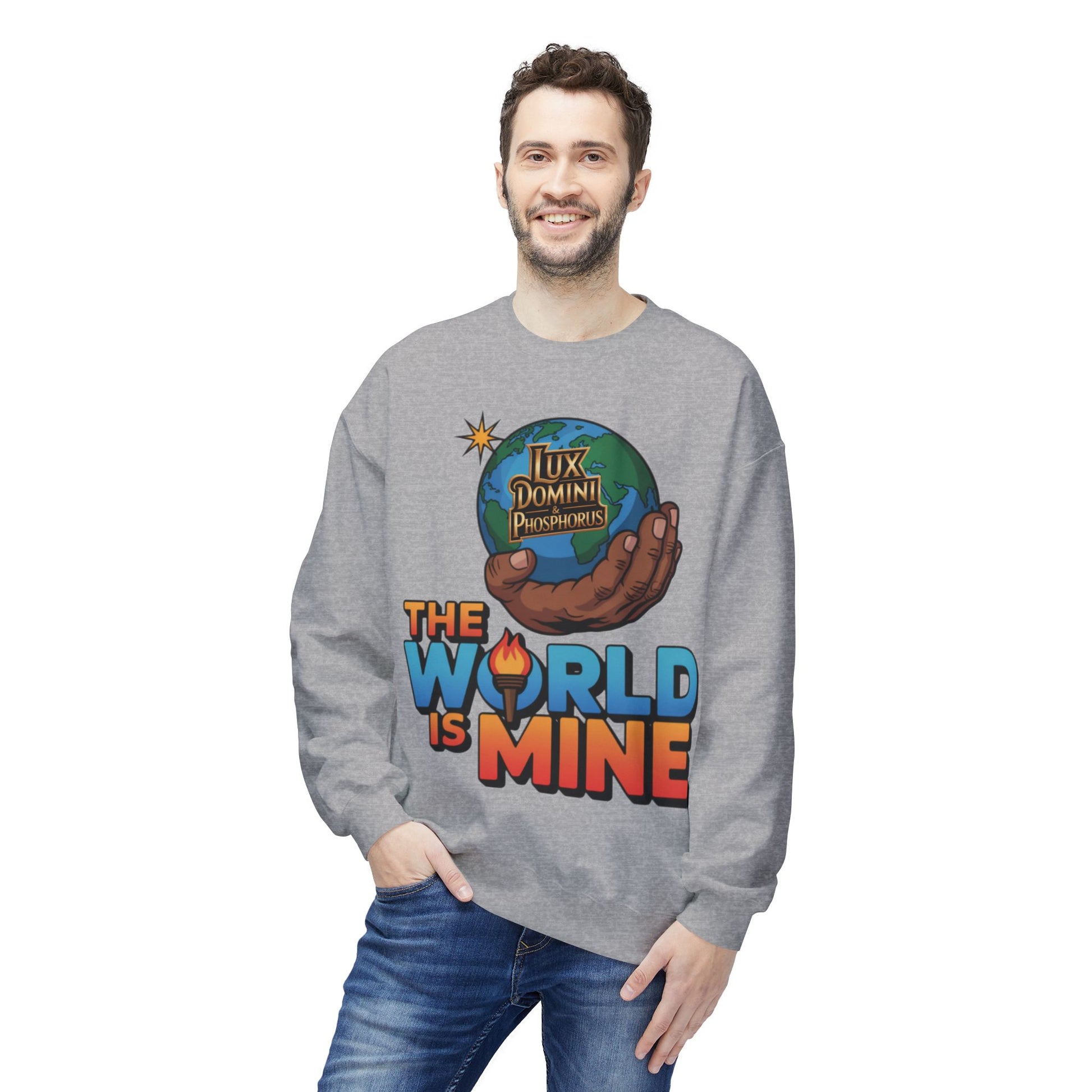 "The World Is Mine"  Design 2 Crewneck Sweatshirt