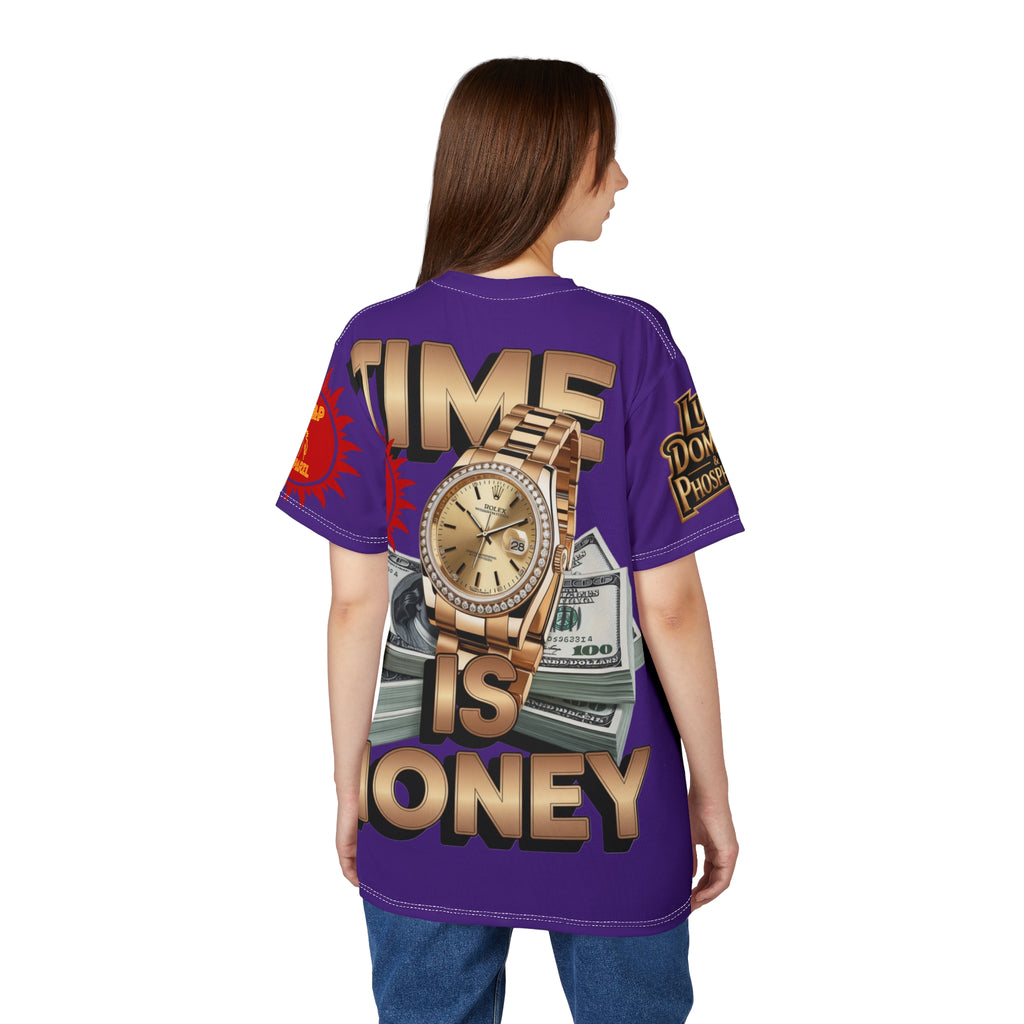 Time Is Money Unisex Tee - LD&P Apparel Design purple