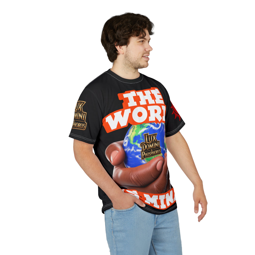 Tee - The World Is Mine Graphic Print Unisex Cut & Sew Tee